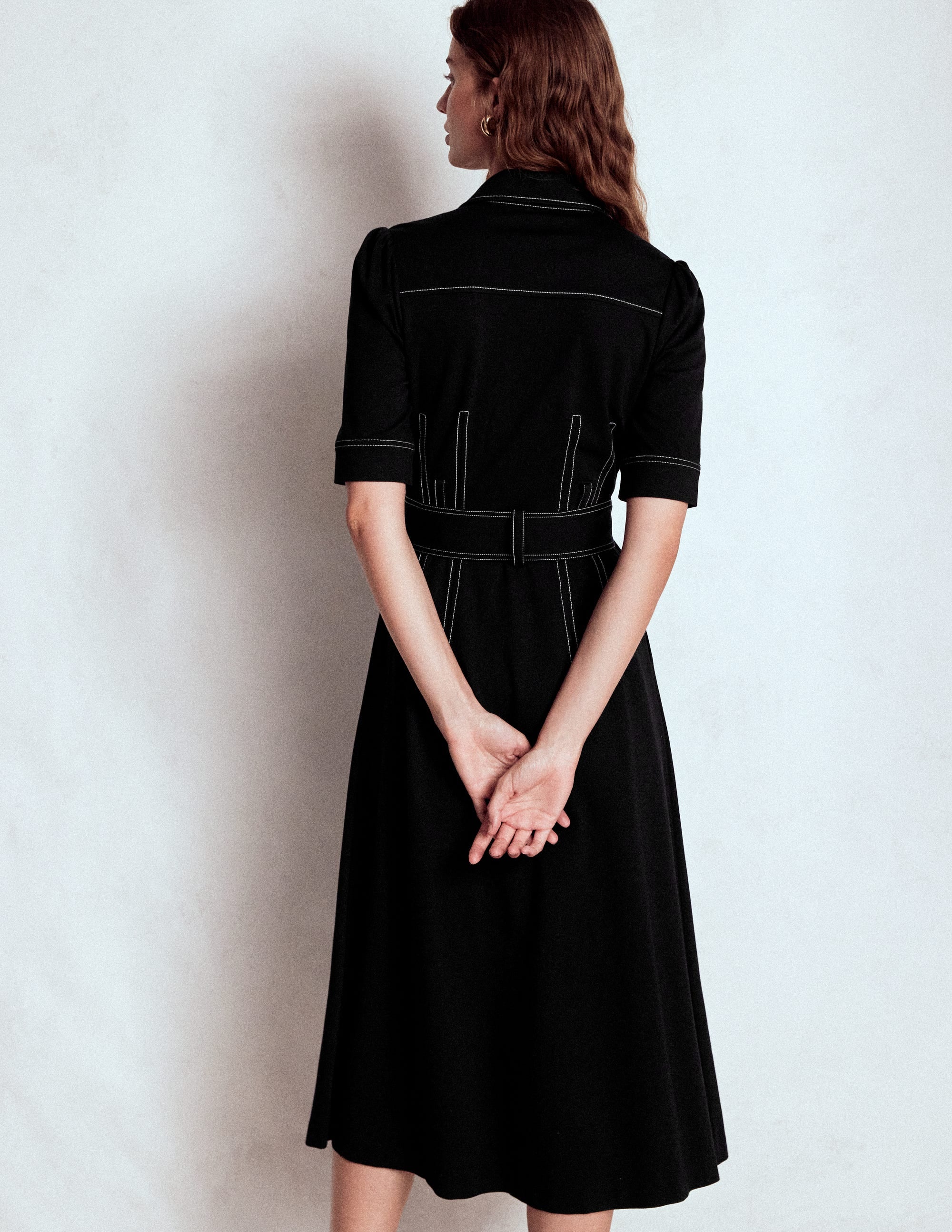 Anita Ponte-Hemdblusenkleid-Schwarz - Image 3