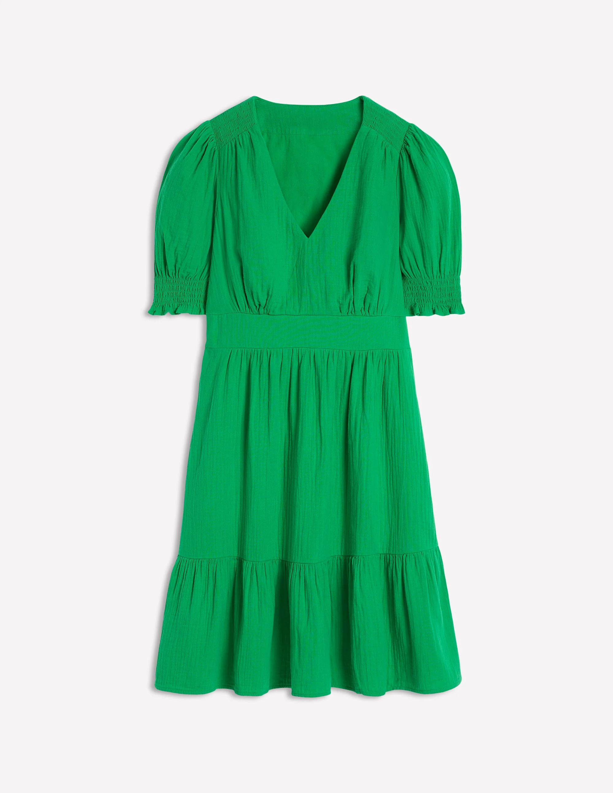 Anna Kurzes Doppeltuch-Kleid-Hellgrün - Image 5