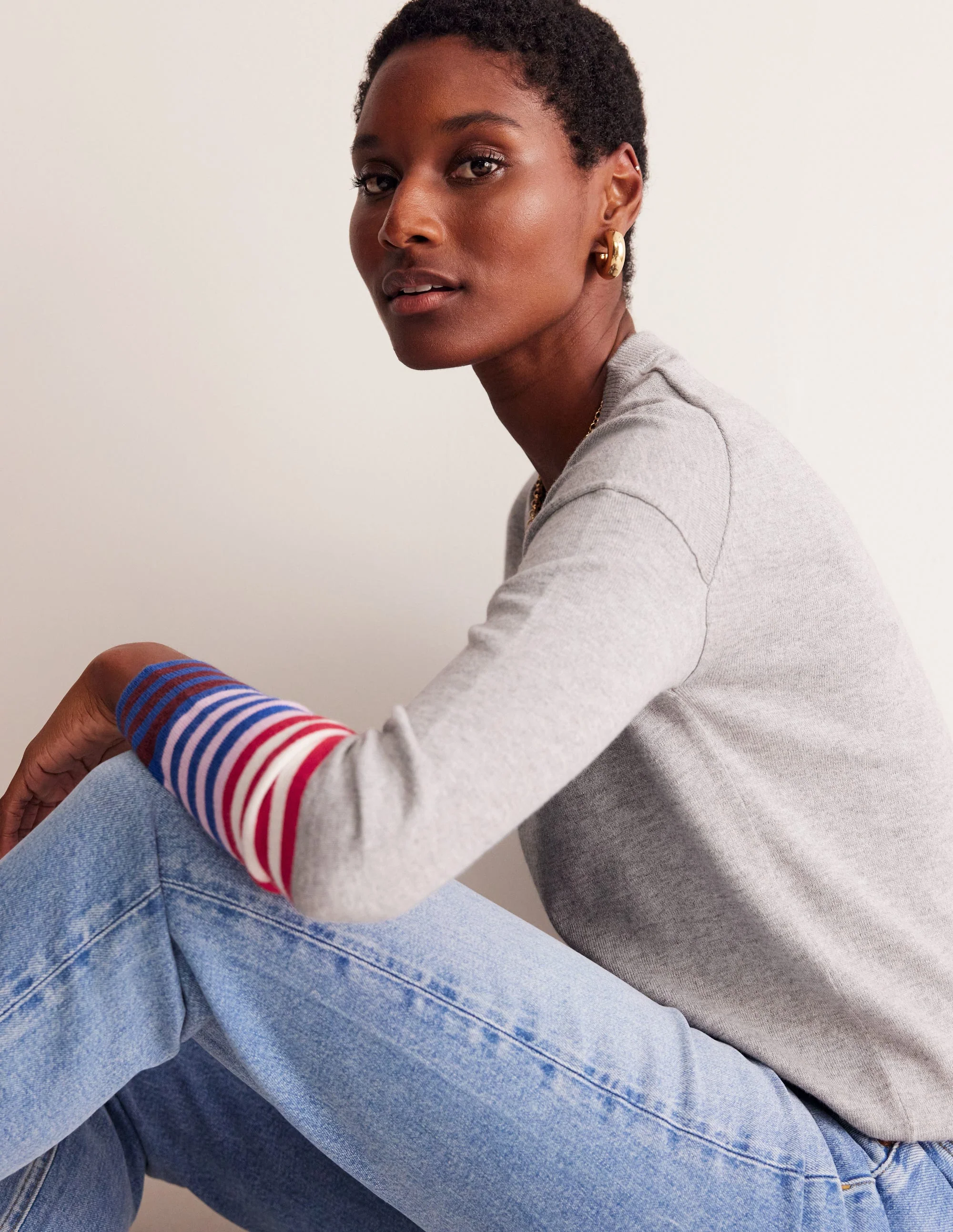 Annie Pullover-Blaugrau Meliert - Image 4