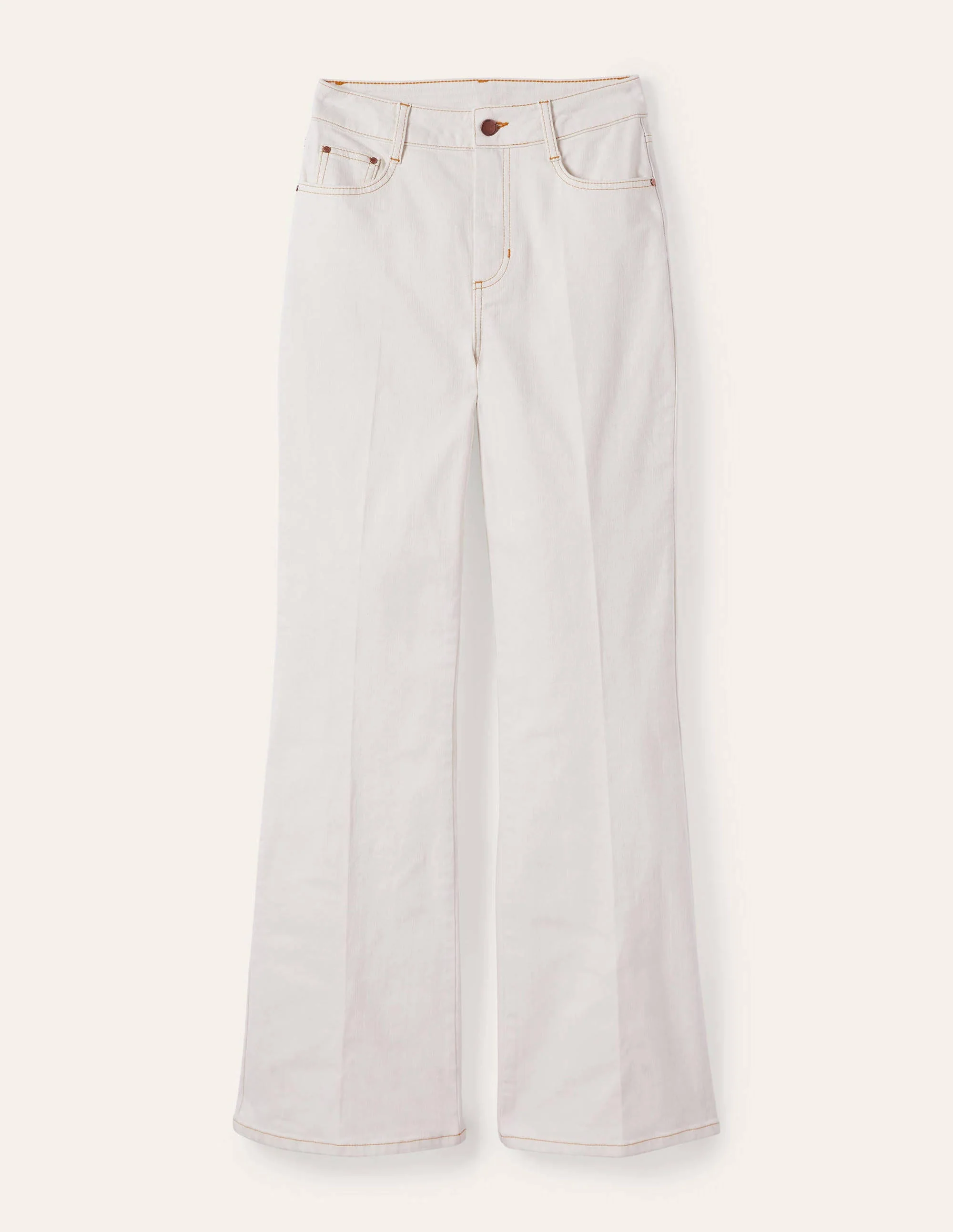 Antonia Elegante Jeans mit Schlag-Ecru - Image 6
