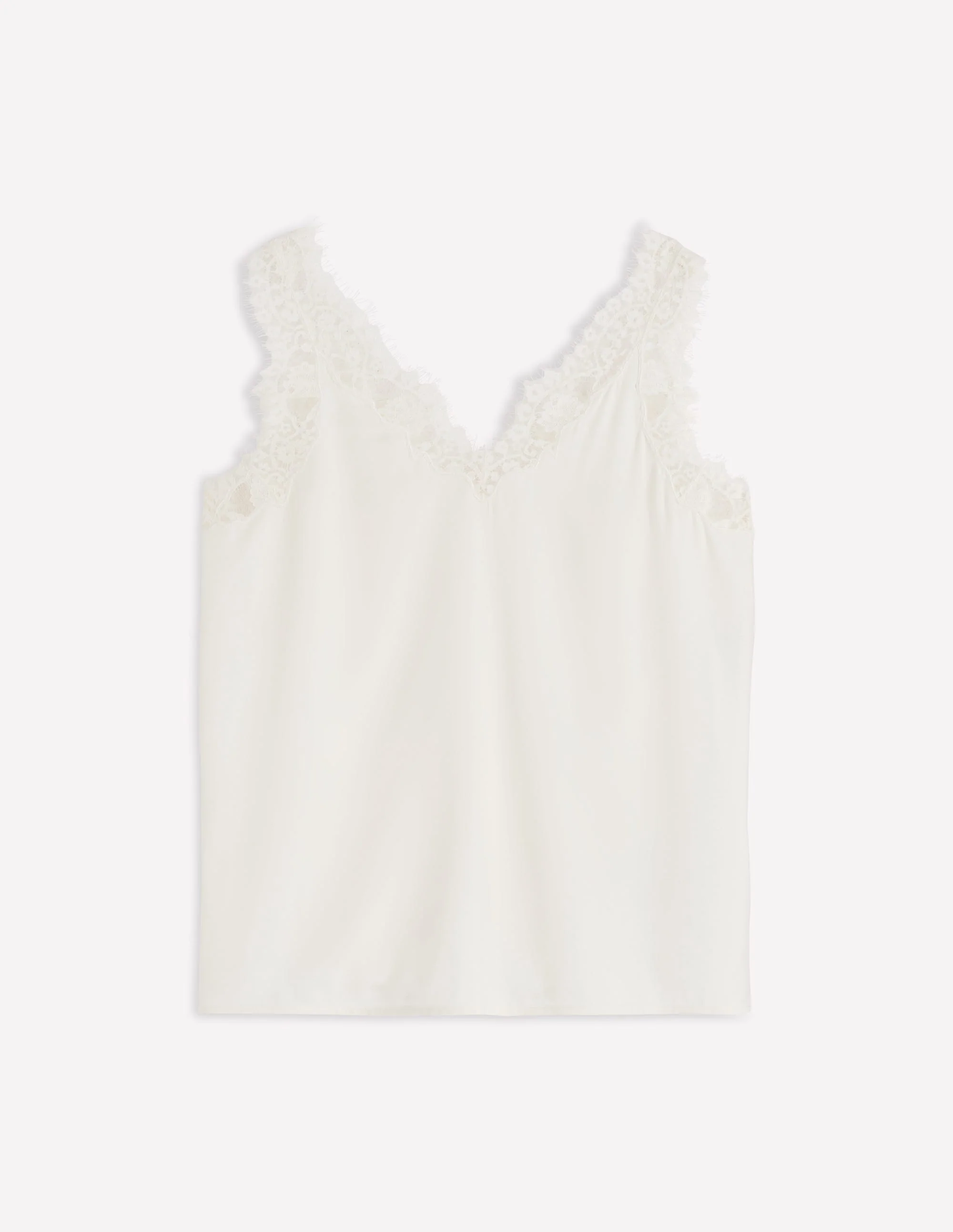 Ara Camisole-Top aus Seidenmischung mit Spitze-Naturweiß - Image 6