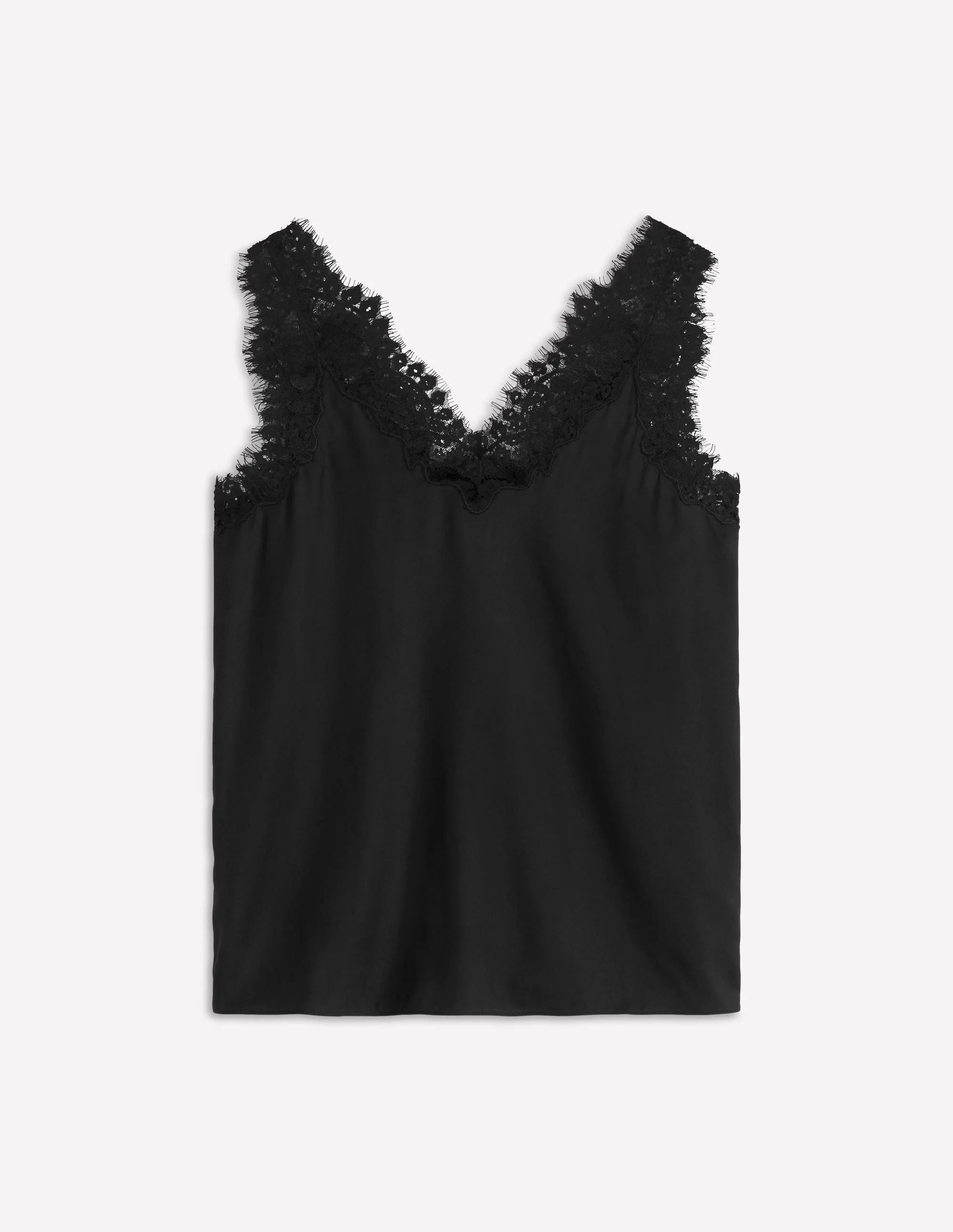 Ara Camisole-Top aus Seidenmischung mit Spitze-Schwarz - Image 7