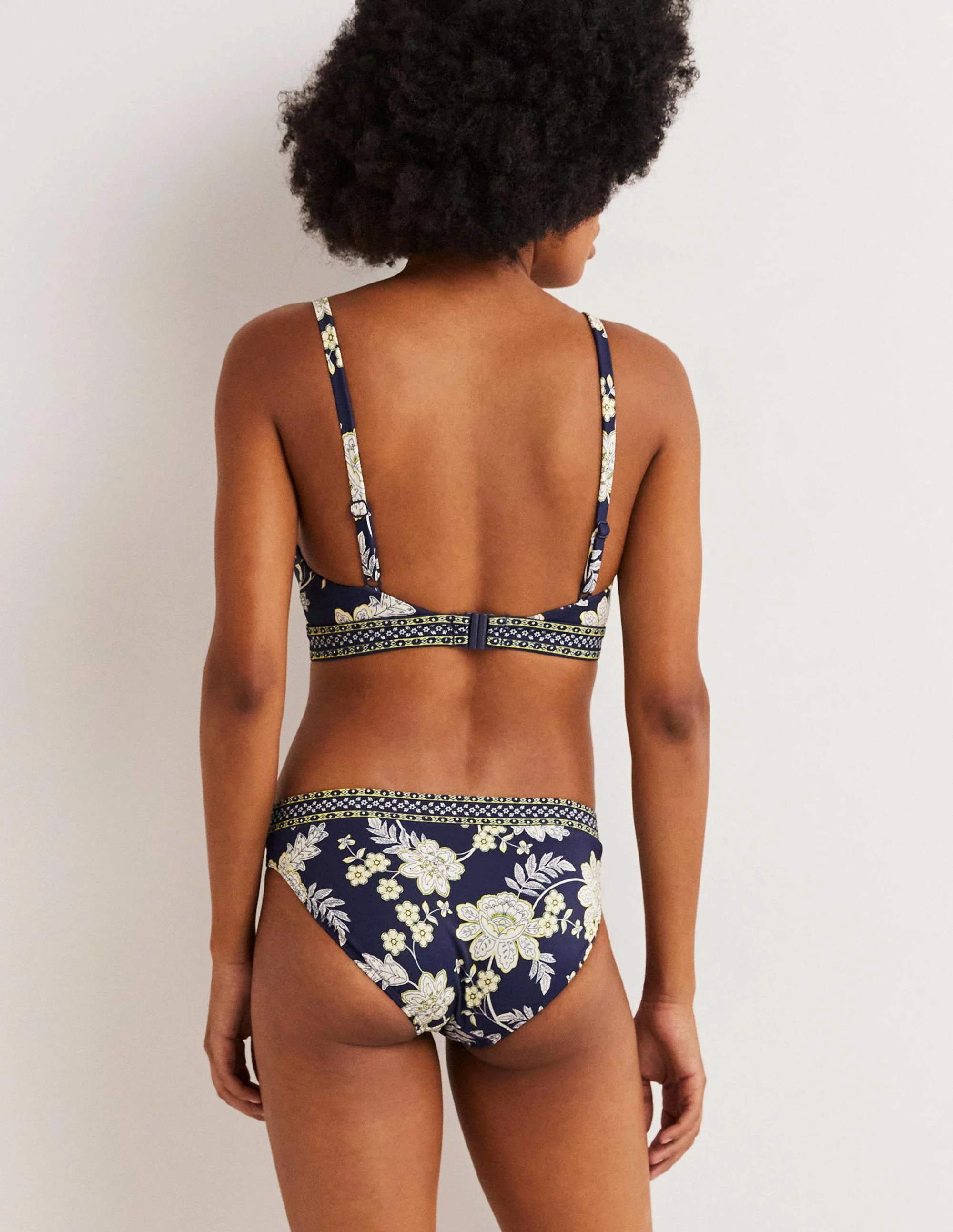 Arezzo Bikinioberteil mit V-Ausschnitt-Navy, Chintz-Blumen - Image 3