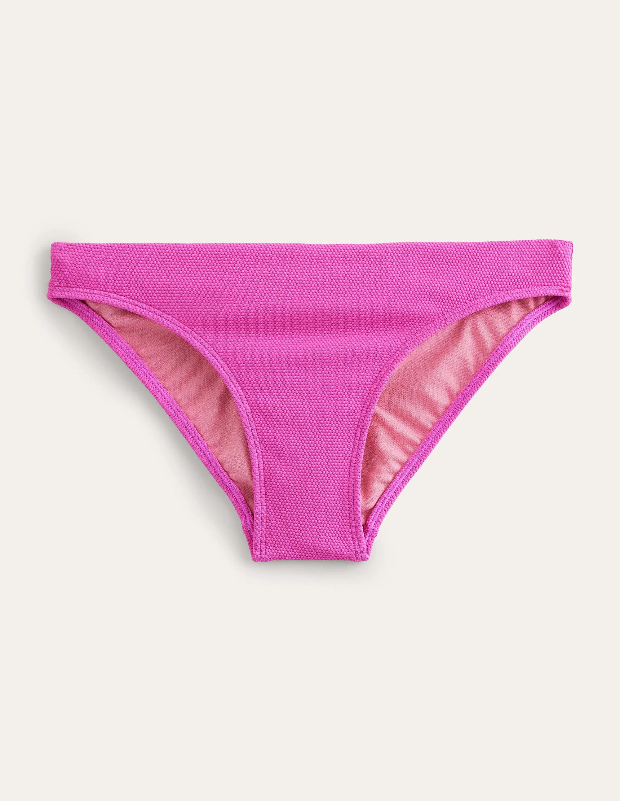 Arezzo Strukturierte Bikinihose-Dunkelpink/Honiggelb - Image 8