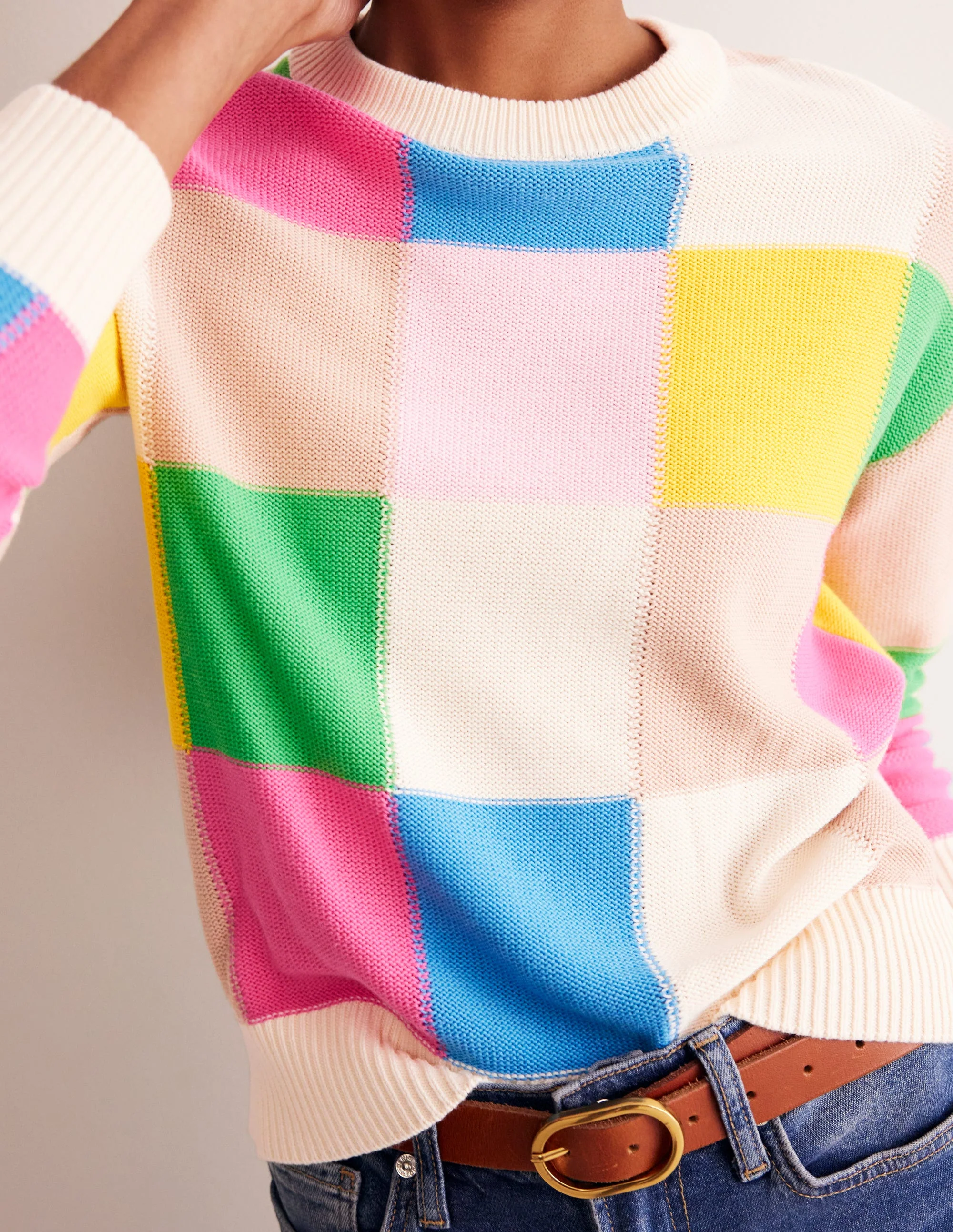 Argyle-Pullover aus Baumwolle-Black - Image 2
