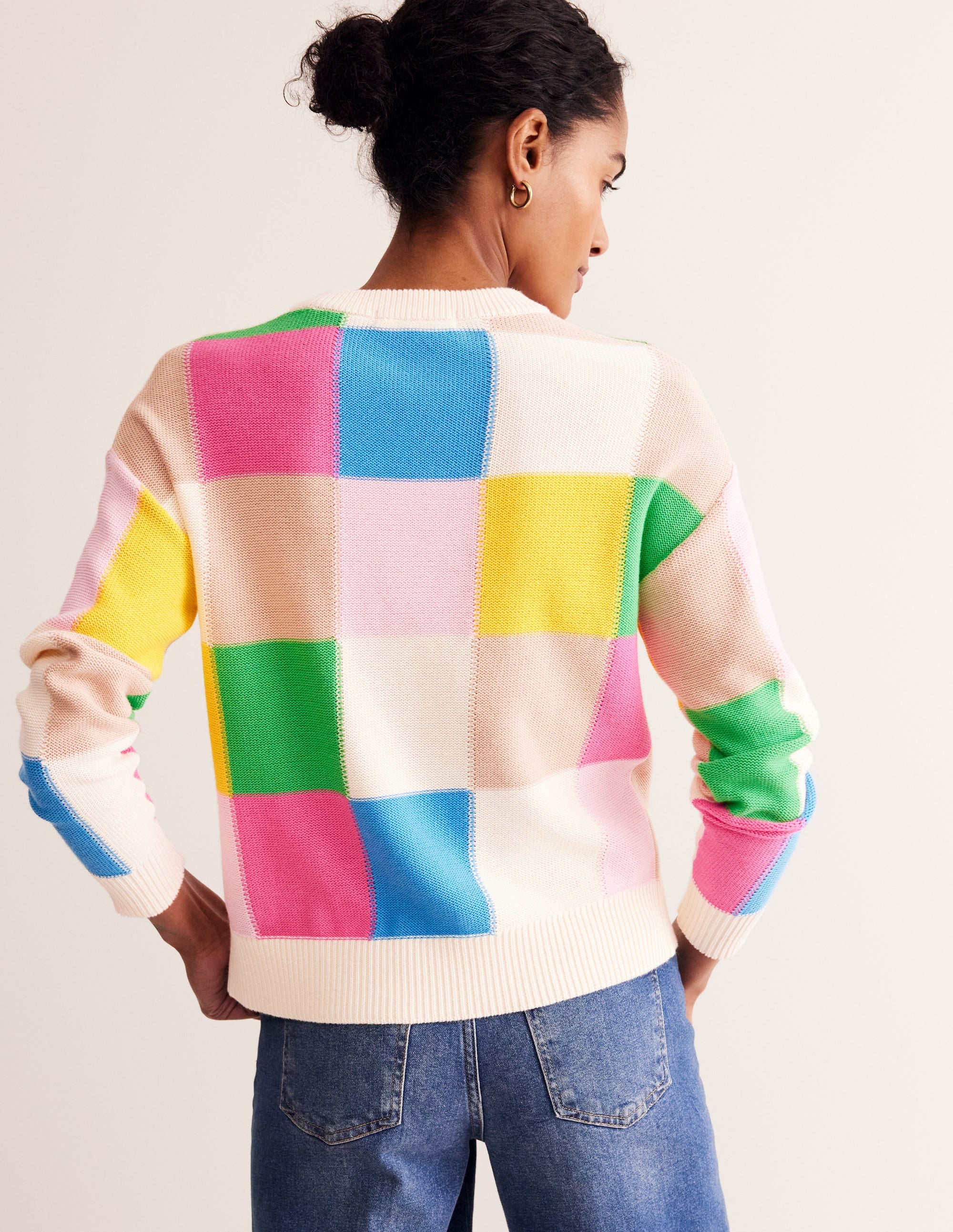 Argyle-Pullover aus Baumwolle-Black - Image 3