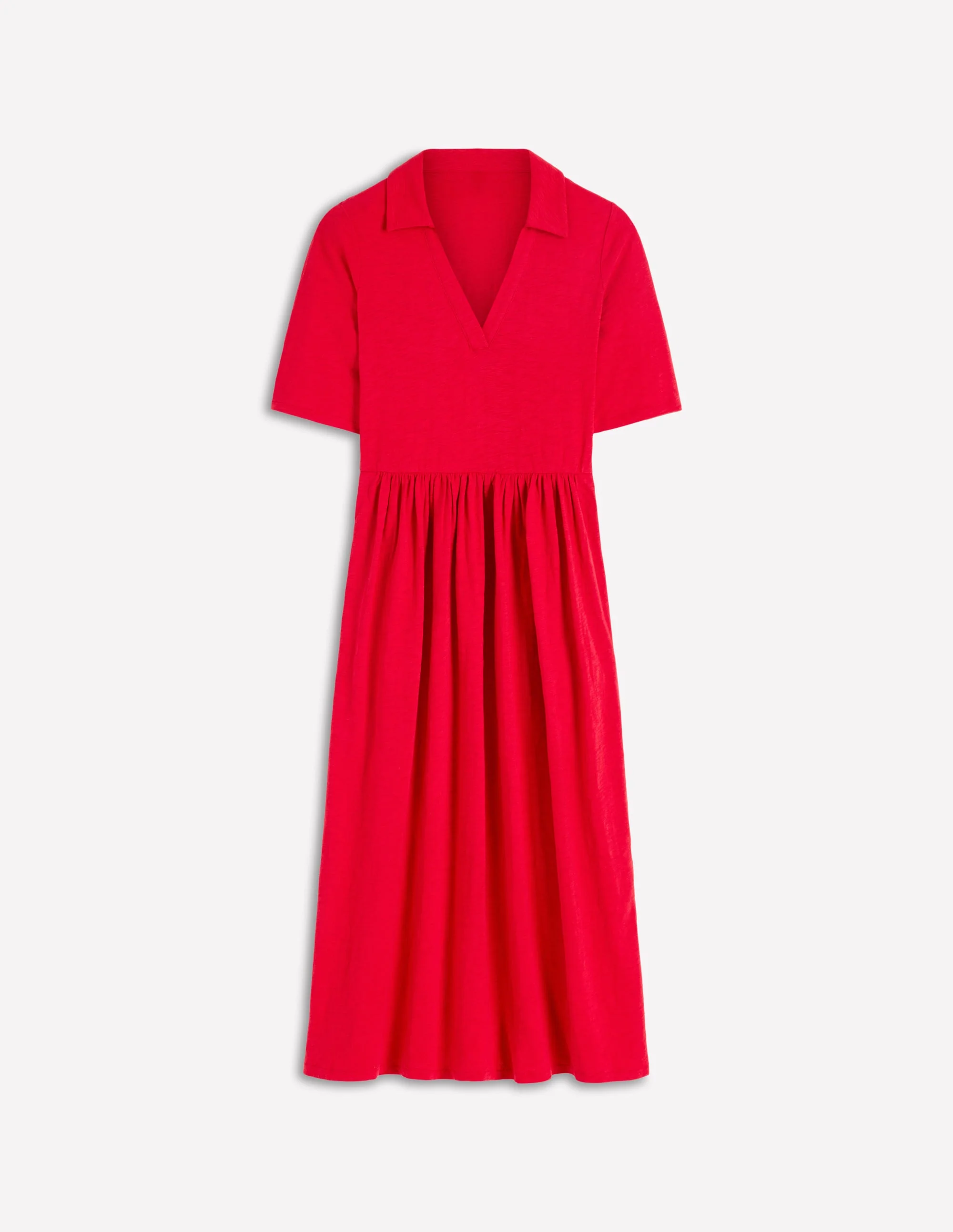 Aria Jerseykleid mit Kragen-Merida-Rot - Image 5