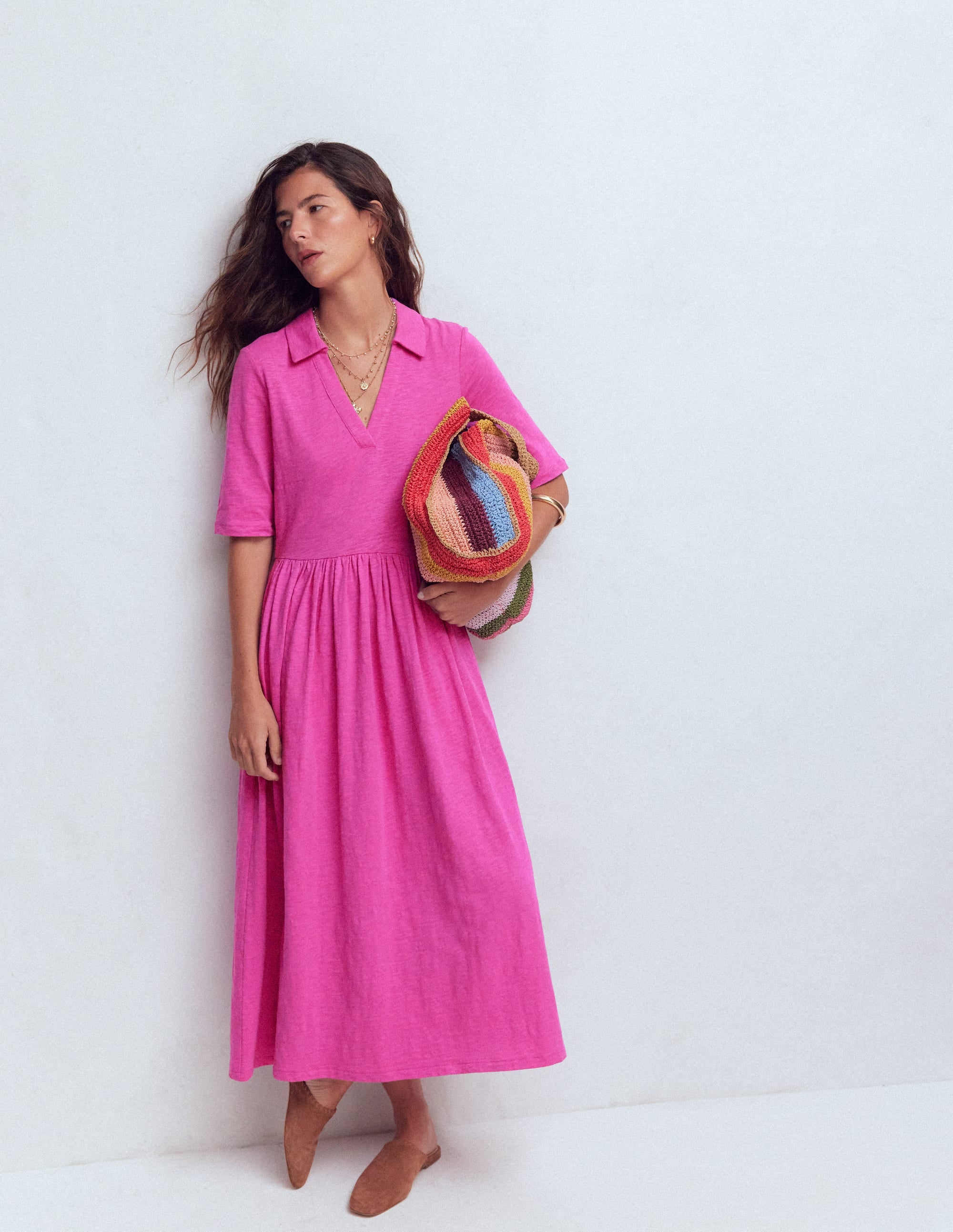 Aria Jerseykleid mit Kragen-Passionsblume - Image 5
