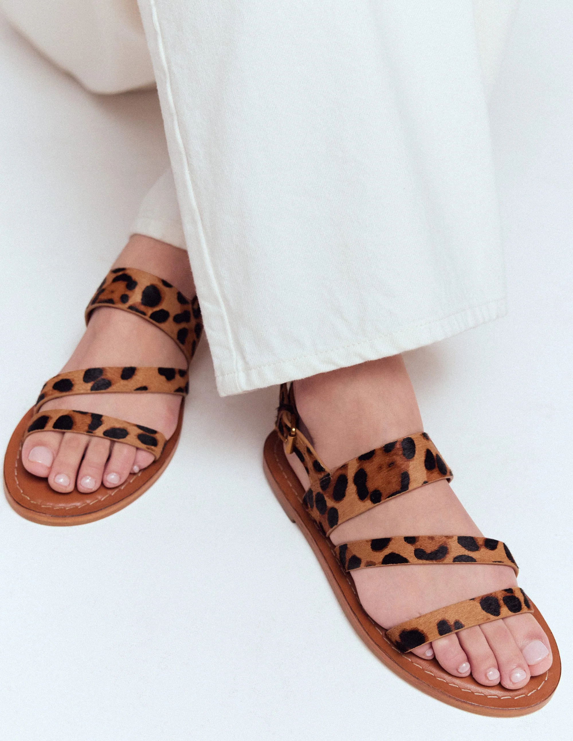 Asymmetrische Sandalen-Mohair, Leopardenmuster - Image 2