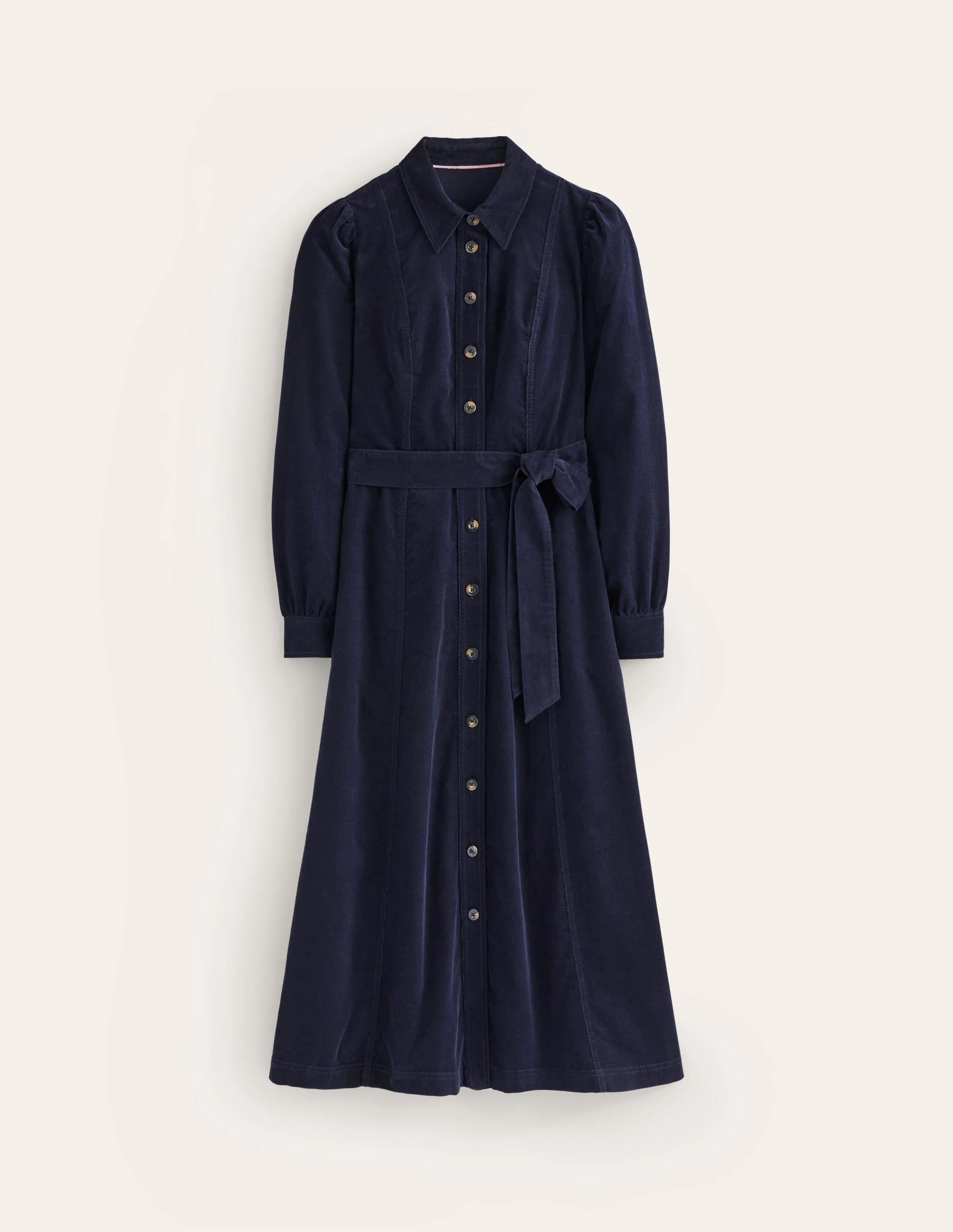 Aubrey Midi-Hemdblusenkleid aus Cord-Aqua Marine Marl - Image 5