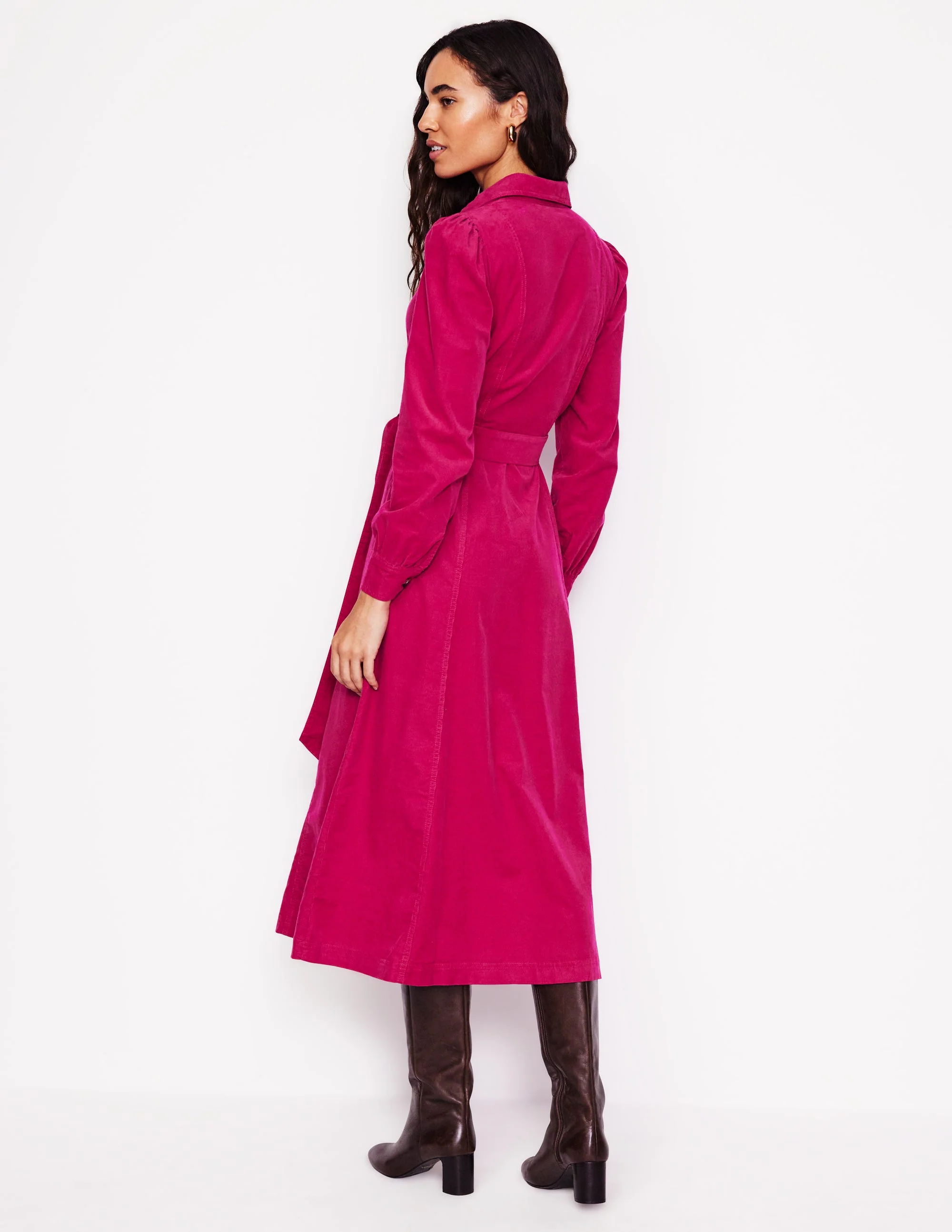 Aubrey Midi-Hemdblusenkleid aus Cord-Arctic Constellation - Image 3