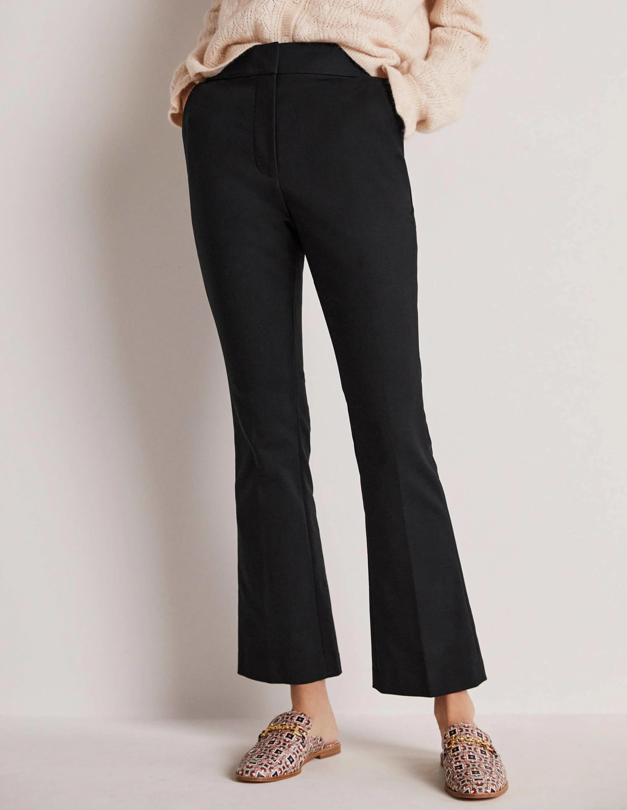 Ausgestellte 7/8-Hose-Schwarz - Image 5