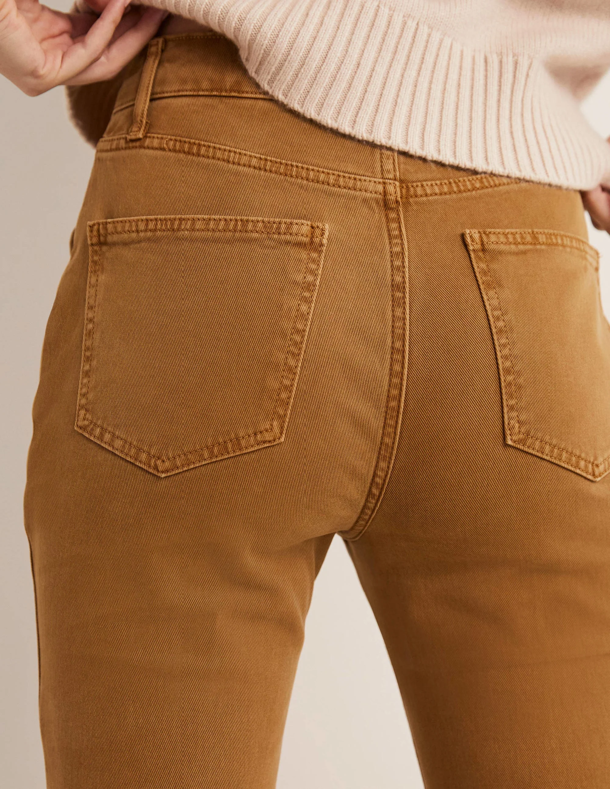 Ausgestellte Hose mit hoher Taille-Karamellbonbonbraun - Image 2