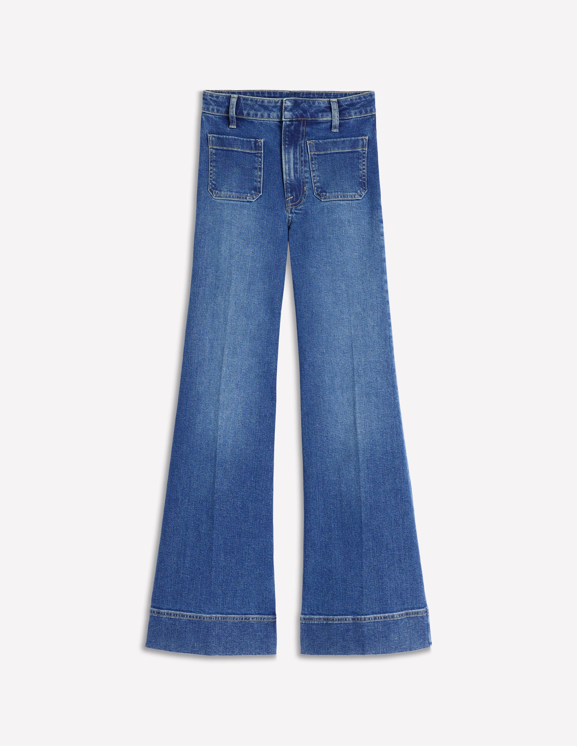 Ausgestellte Jeans mit aufgesetzter Tasche-Mittlere Waschung - Image 7
