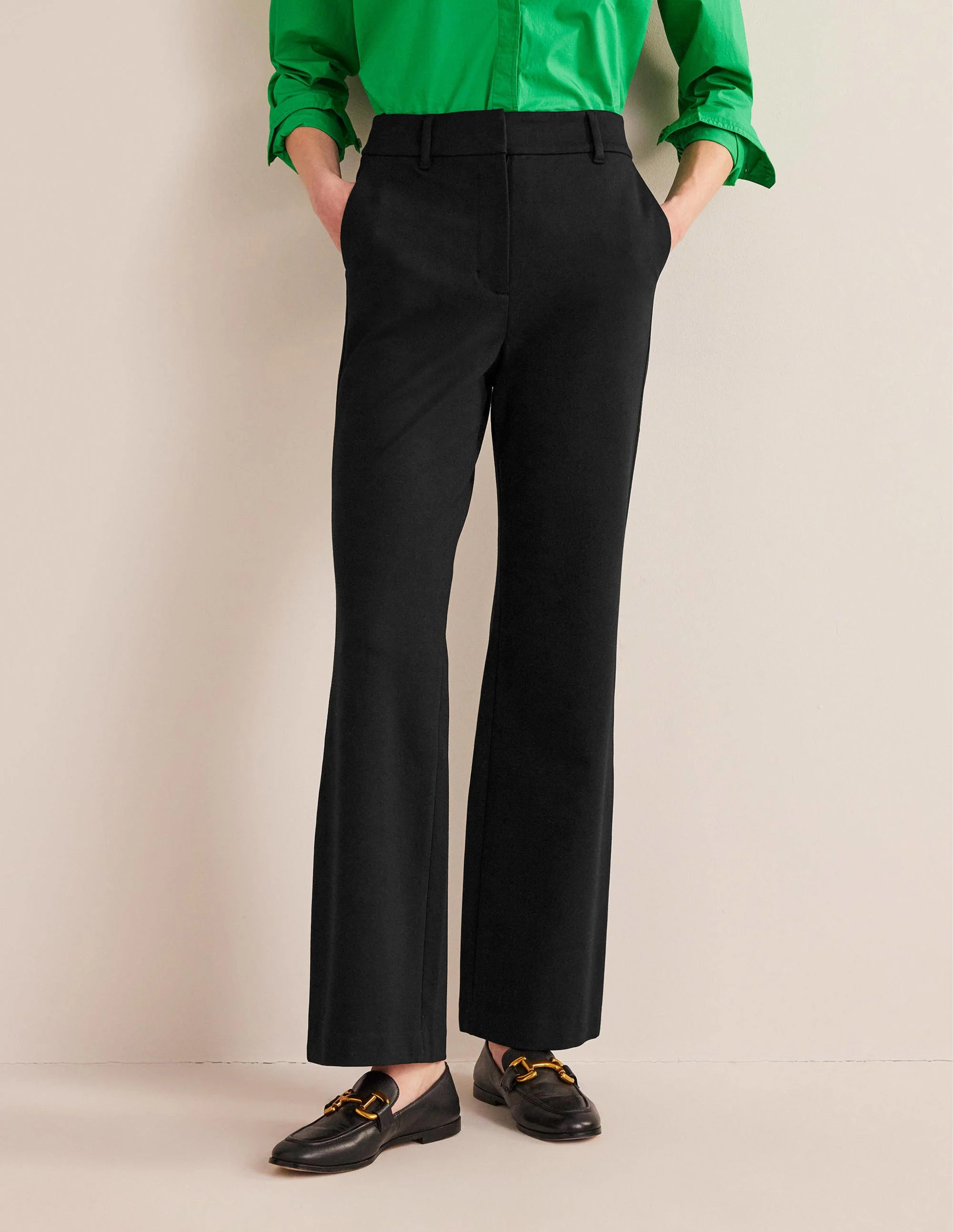 Ausgestellte Ponte-Hose-Schwarz - Image 4