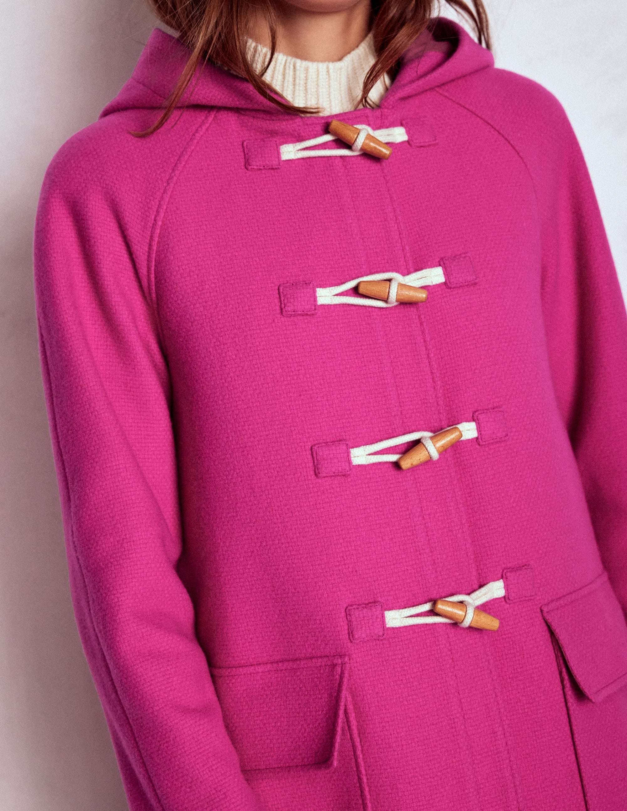 Ausgestellter Dufflecoat-Rosarot - Image 2
