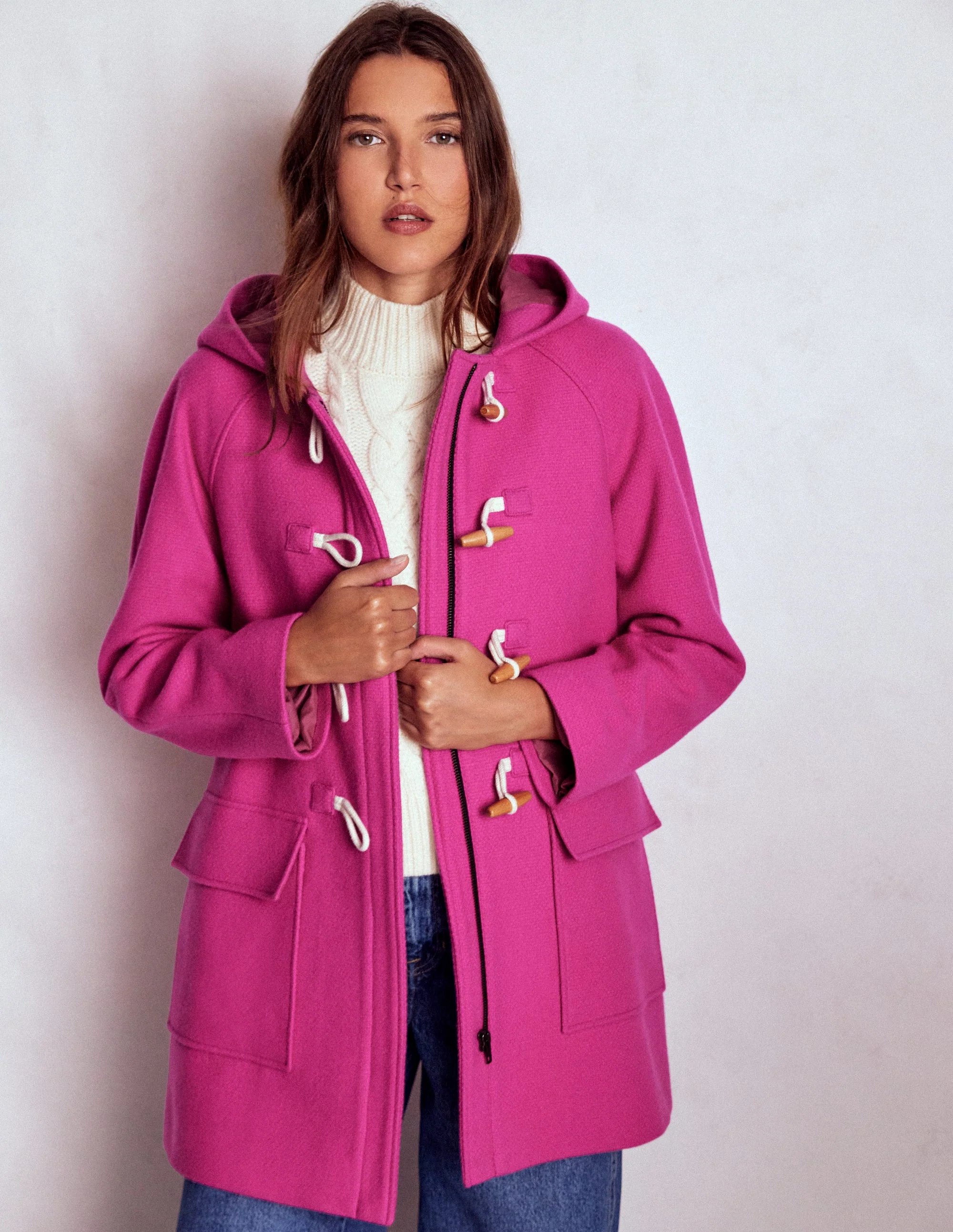 Ausgestellter Dufflecoat-Rosarot - Image 4
