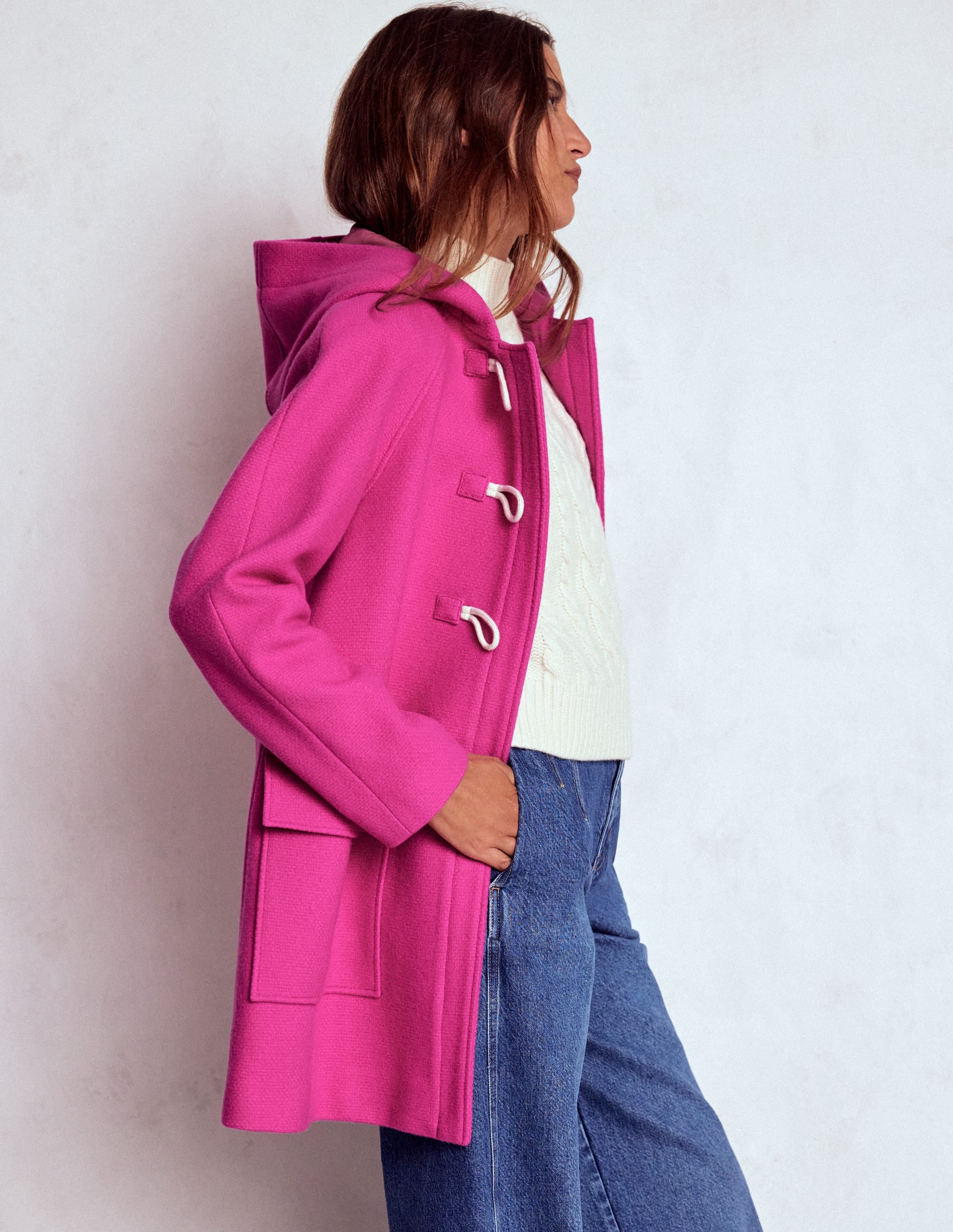 Ausgestellter Dufflecoat-Rosarot - Image 5