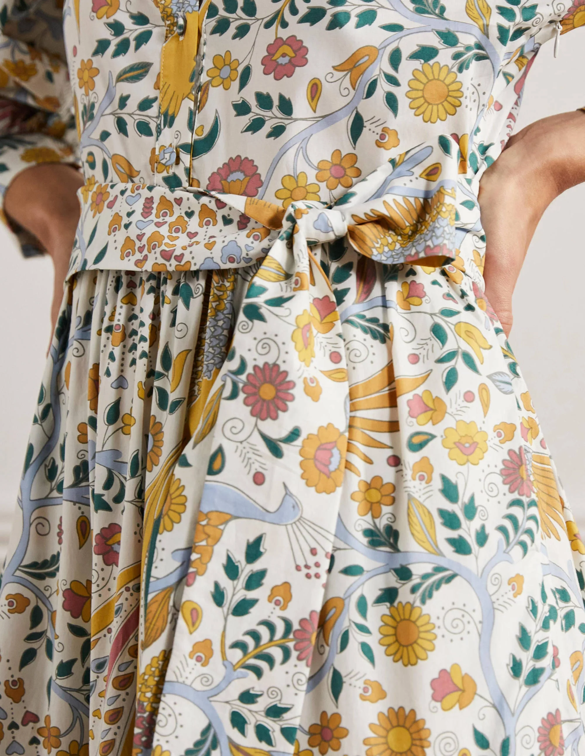 Ava Maxikleid mit Stufen-Bunt, Bezaubernder Pfau - Image 2