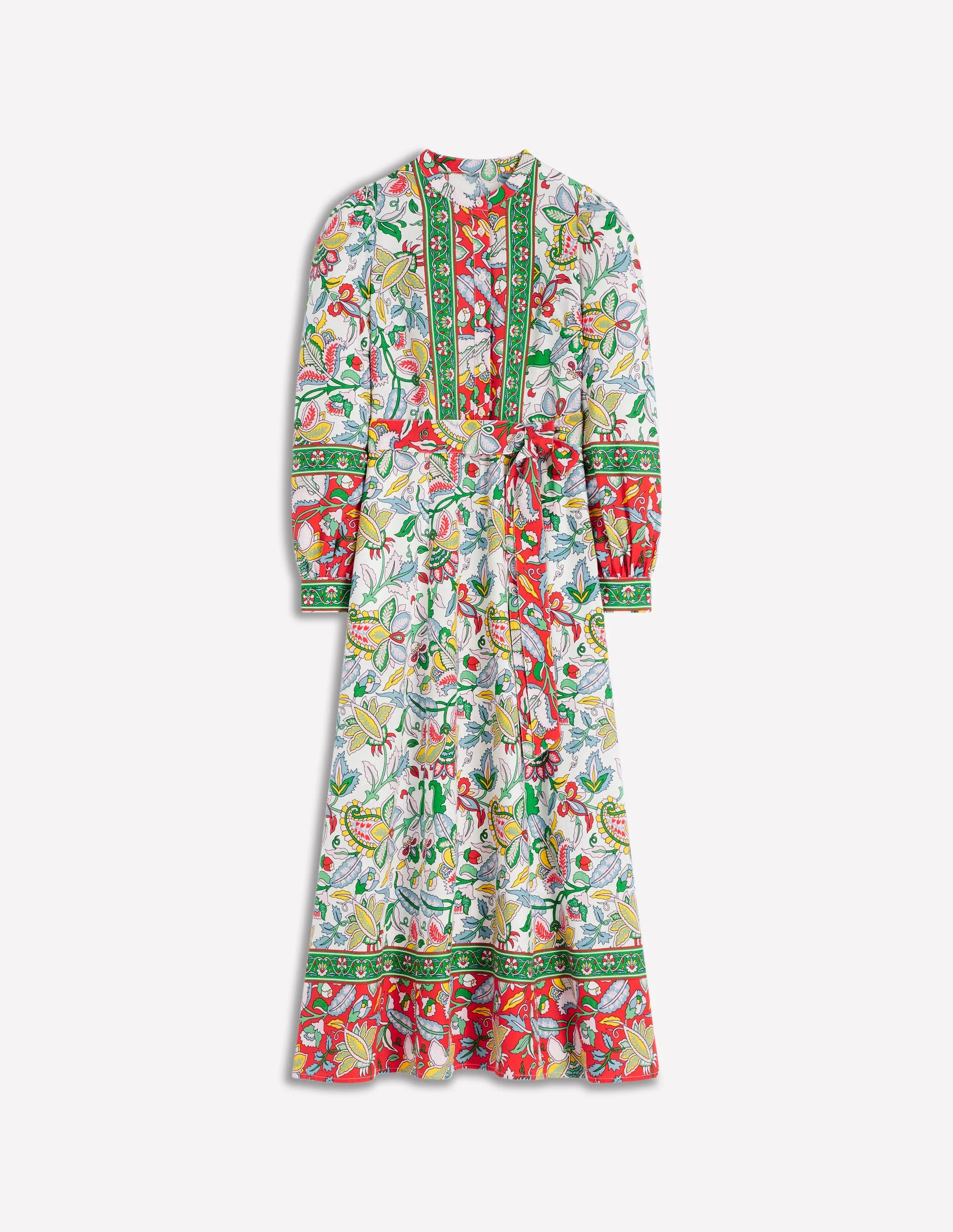 Ava Midikleid aus Leinenmischgewebe-Bunt, Botanisch Kaskadenartig - Image 6