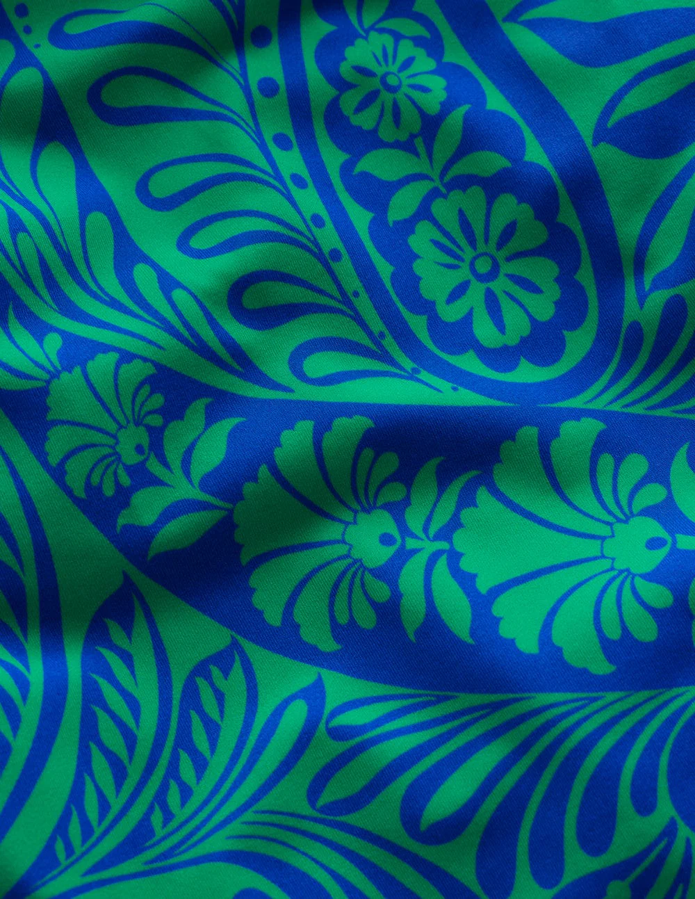 Badeanzug mit gedrehten Trägern-Blau, Verwunschenes Paisleymuster - Image 6