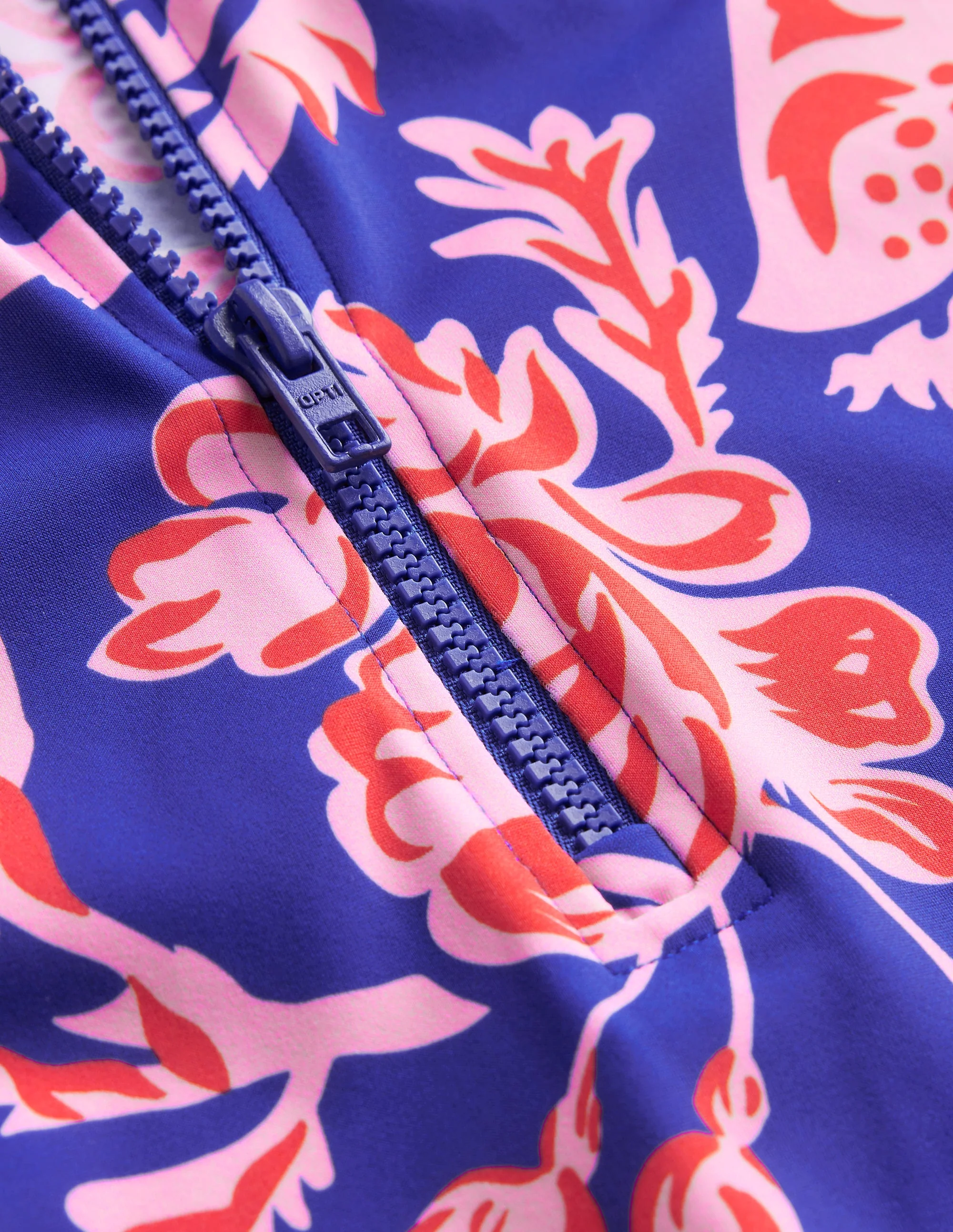 Badeanzug mit Paspelierung und Raglanärmeln-Surf The Web Blau, Puderrosa - Image 6