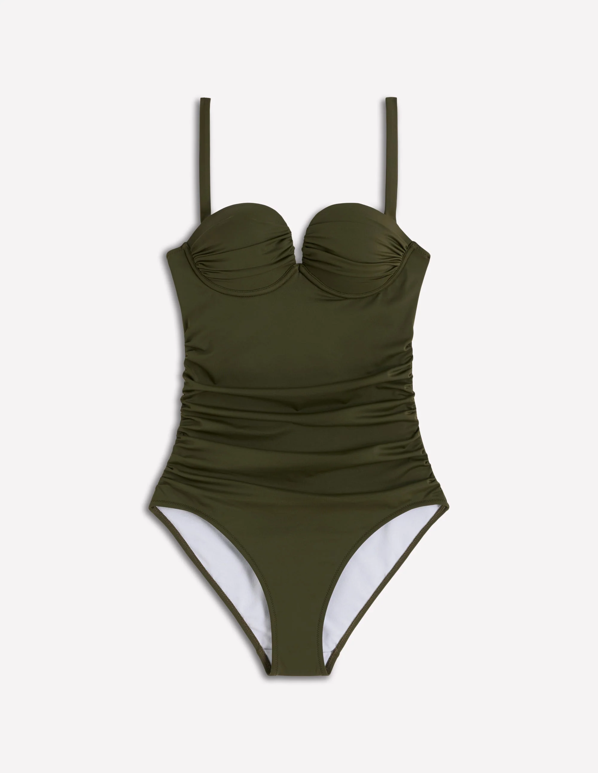 Badeanzug mit plissierten Körbchen-Olive - Image 6
