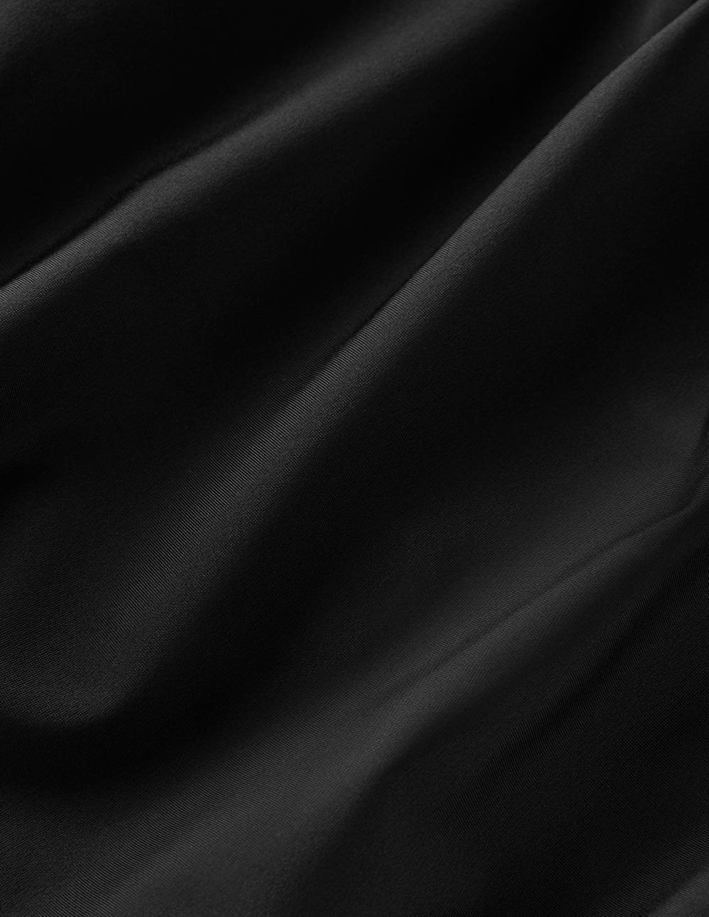 Badeanzug mit überkreuzten Trägern und Faltendetail-Schwarz - Image 7
