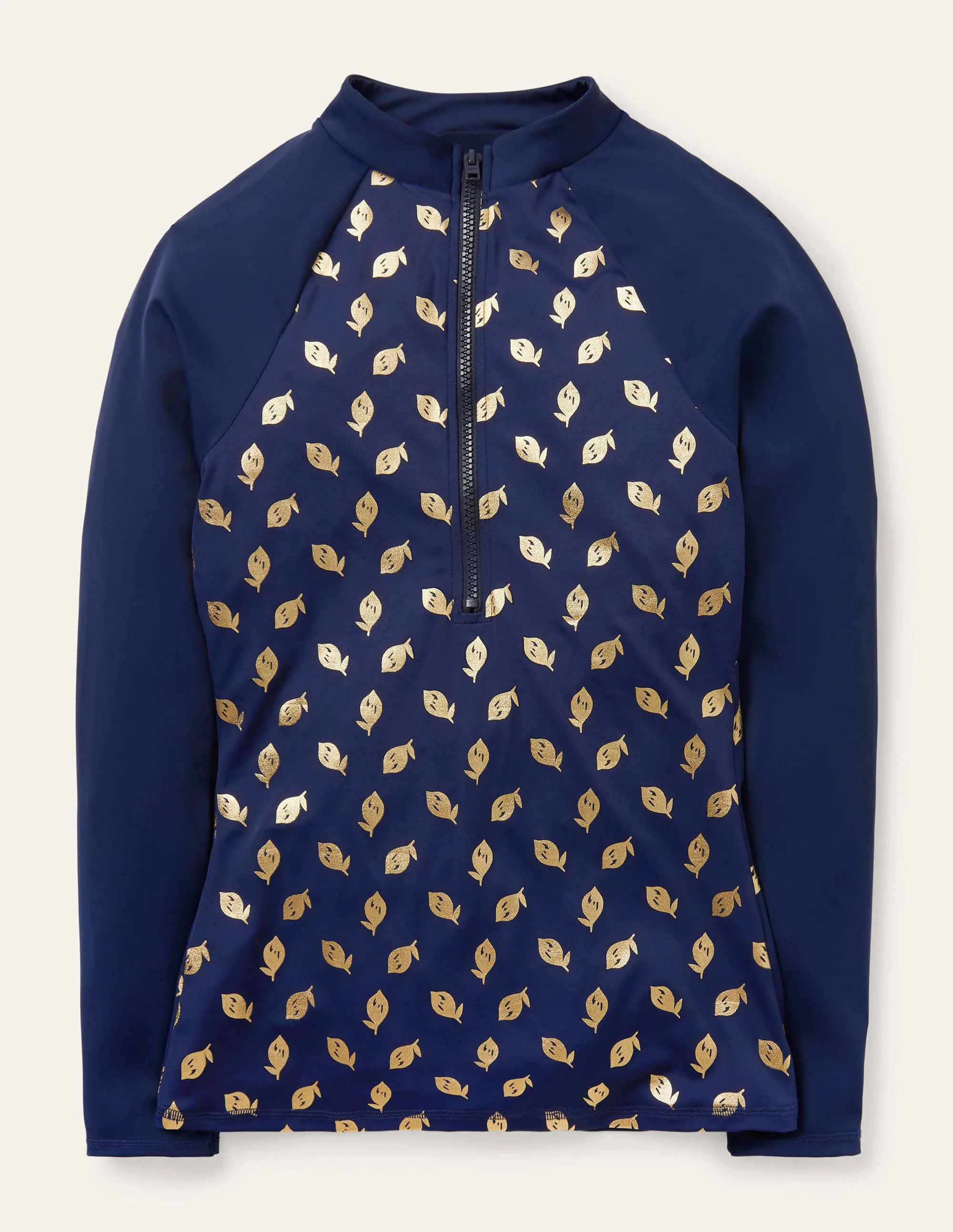 Badeshirt mit Reißverschluss-Französisches Navy, Zitrusfrucht - Image 5