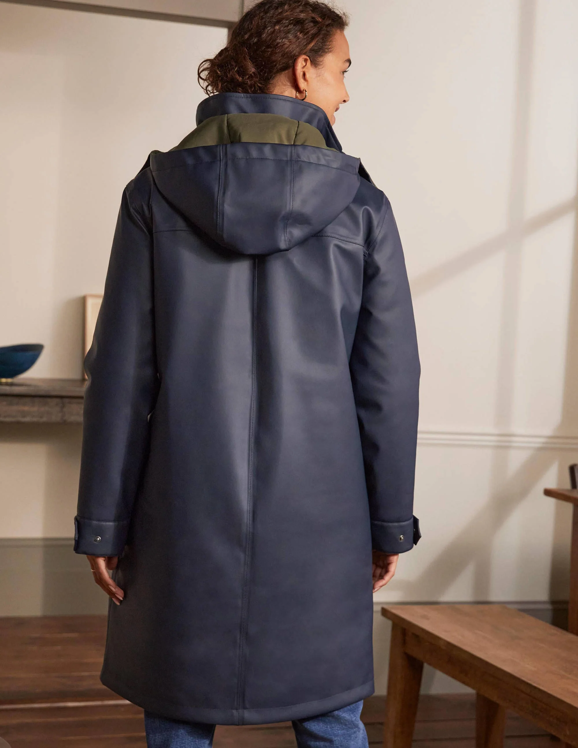 Bamburgh Regenmantel-Navy/Khaki - Image 2