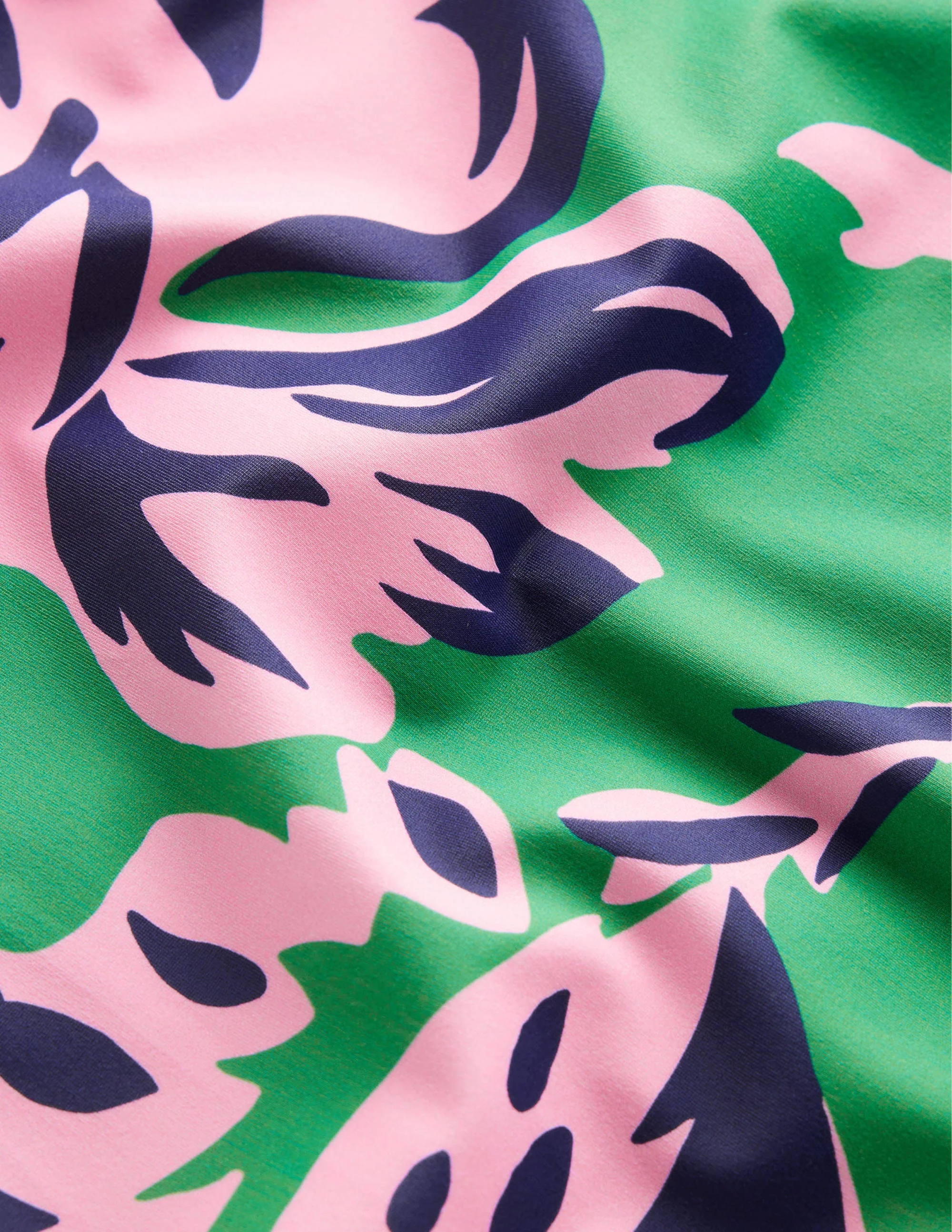 Bandeau-Badeanzug mit Brustunterstützung-Grünes Tamburin, Blushrosa - Image 6