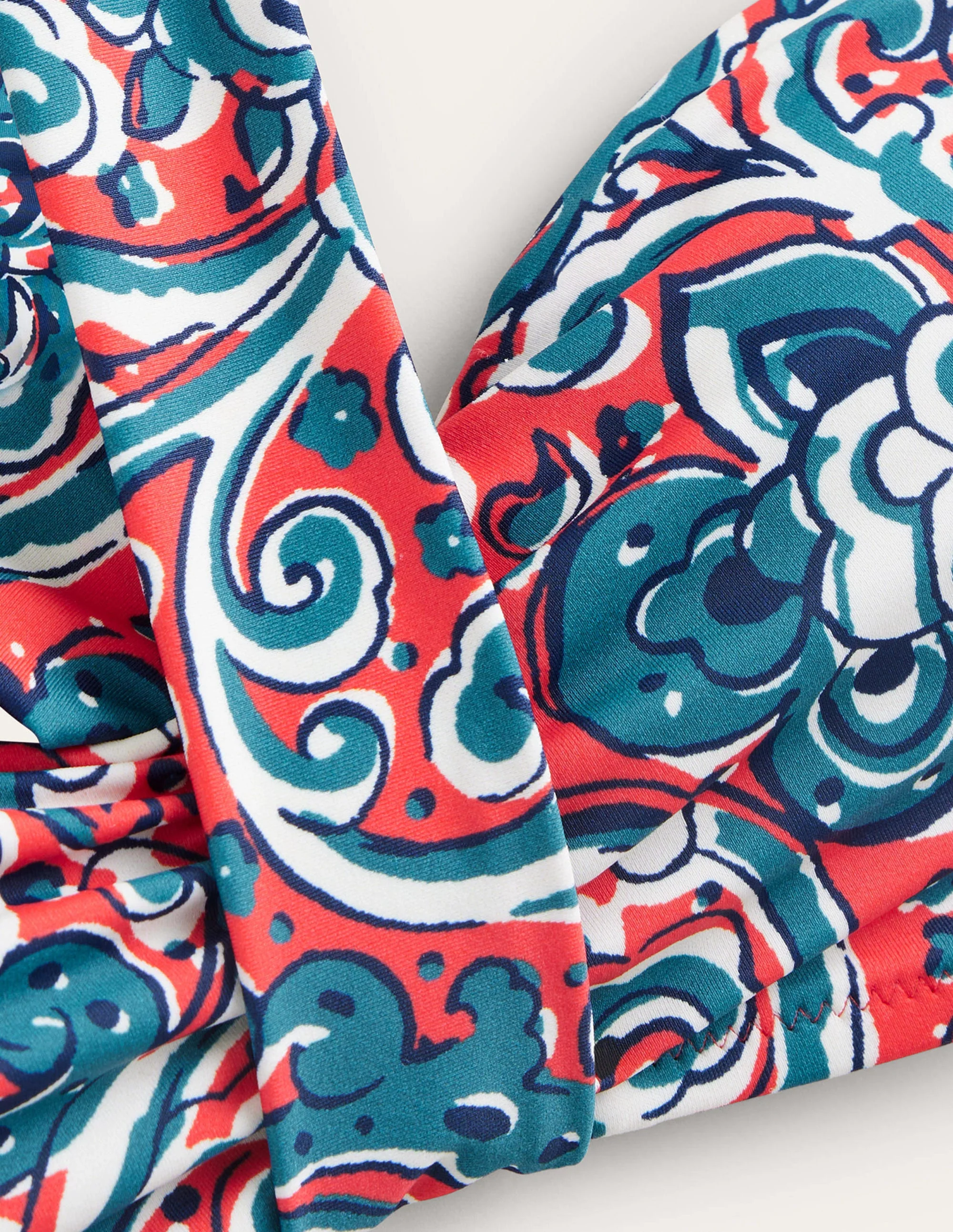 Bandeau-Bikinioberteil mit Neckholder-Dahlienrot, Botanische Terrasse - Image 6