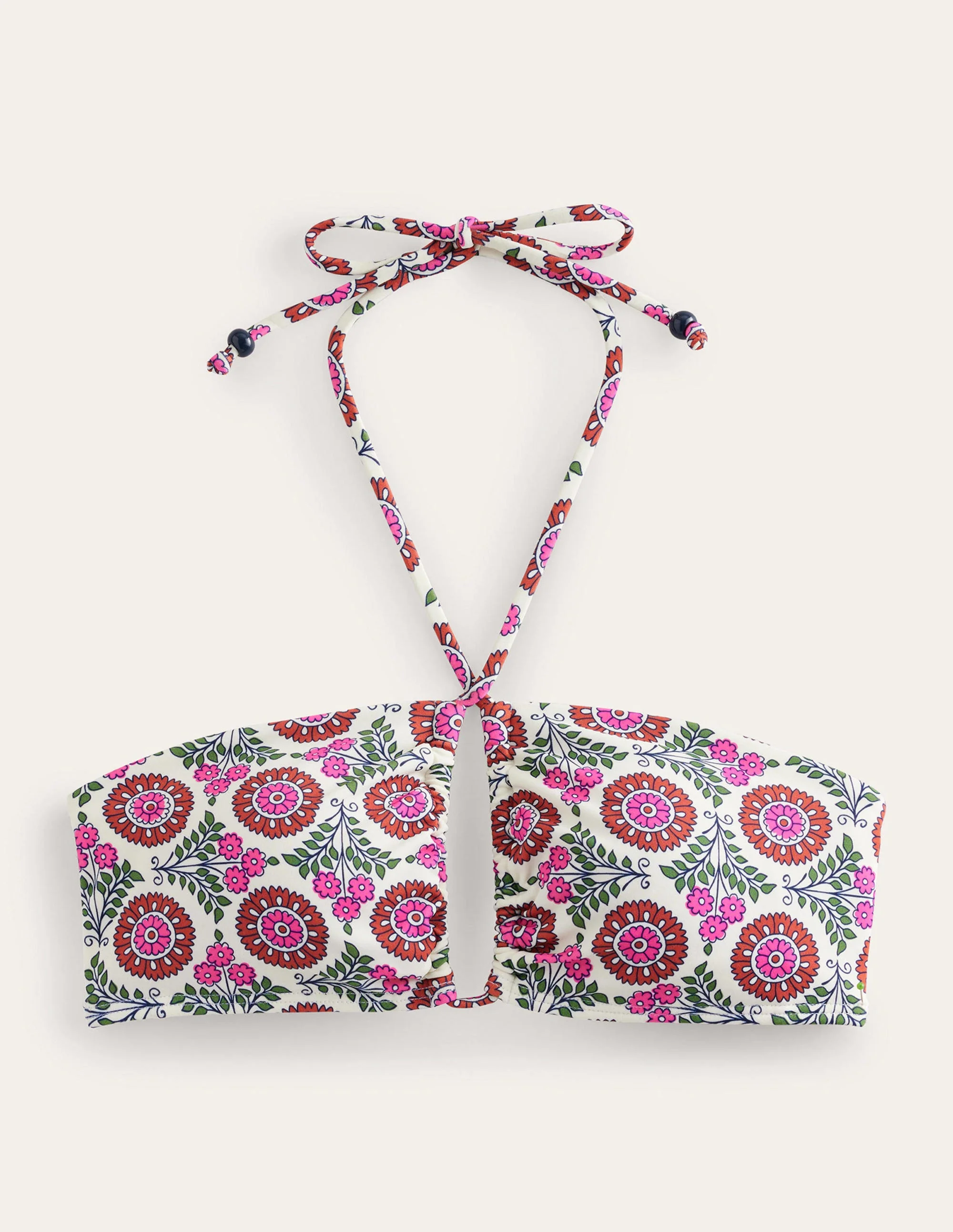 Bandeau-Bikinioberteil mit Neckholder-Gin Fizz, Sonnenblumenzweig - Image 6