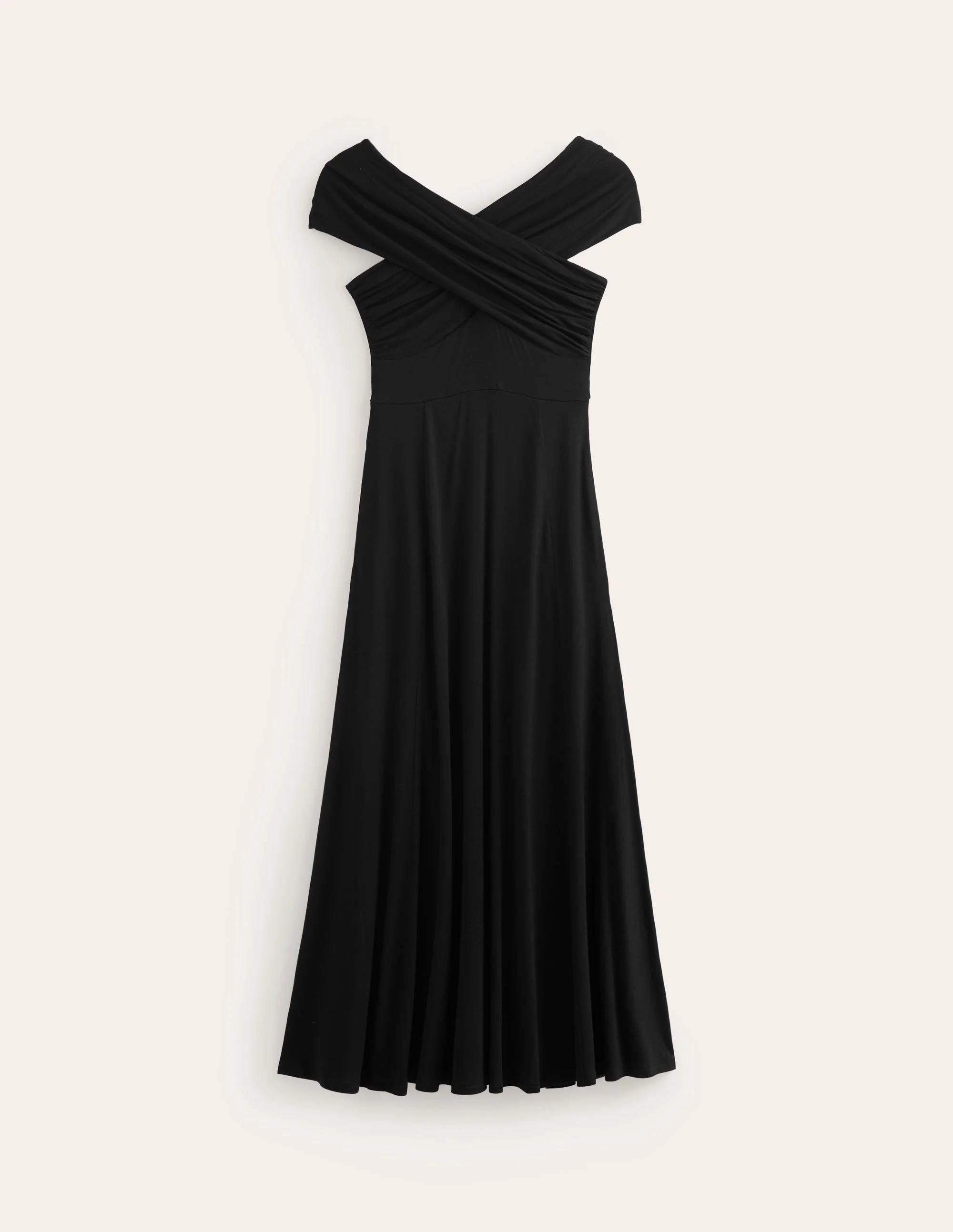 Bardot Maxikleid aus Jersey-Schwarz - Image 5