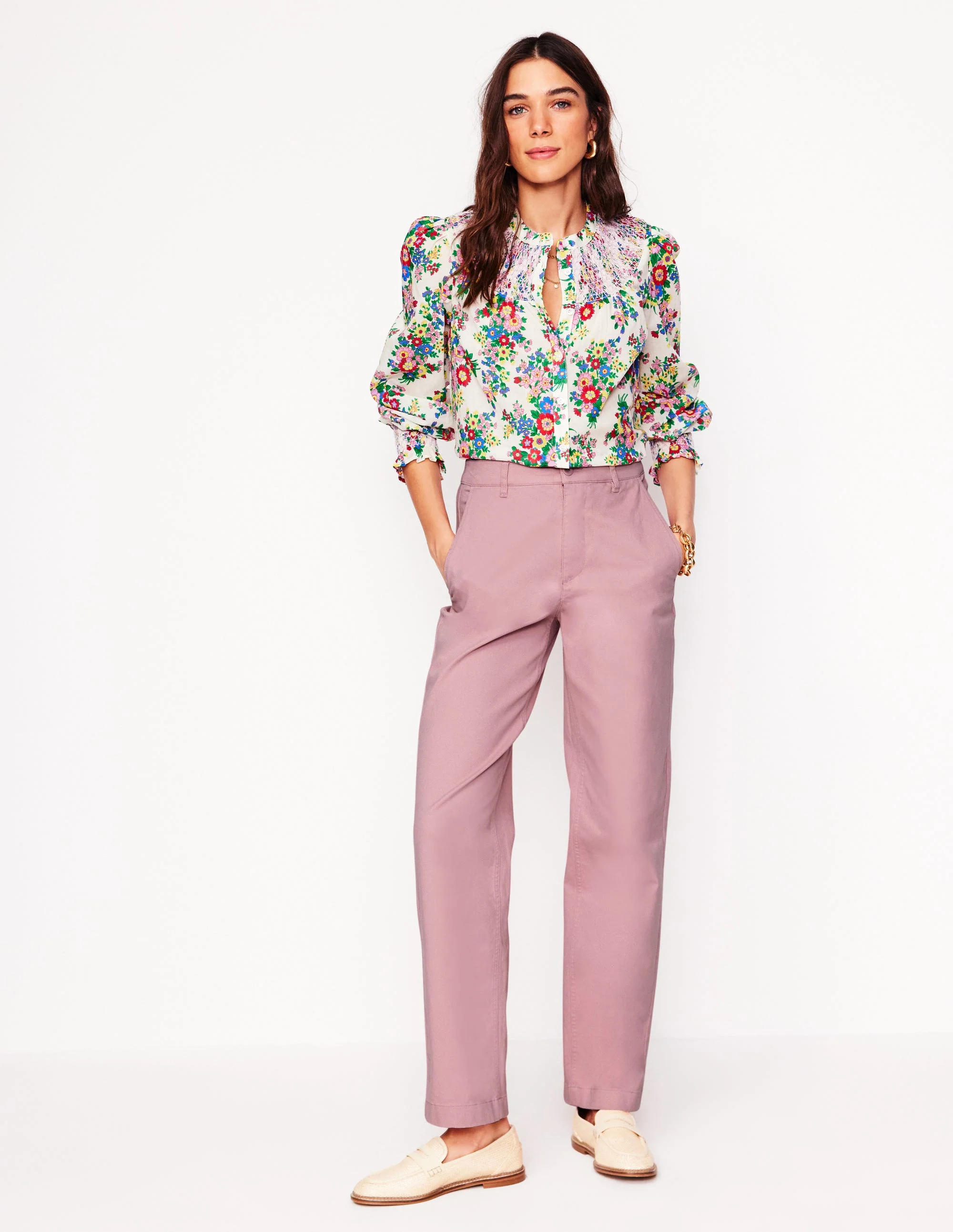 Barnsbury Chinohose-Mandelblütenrosa