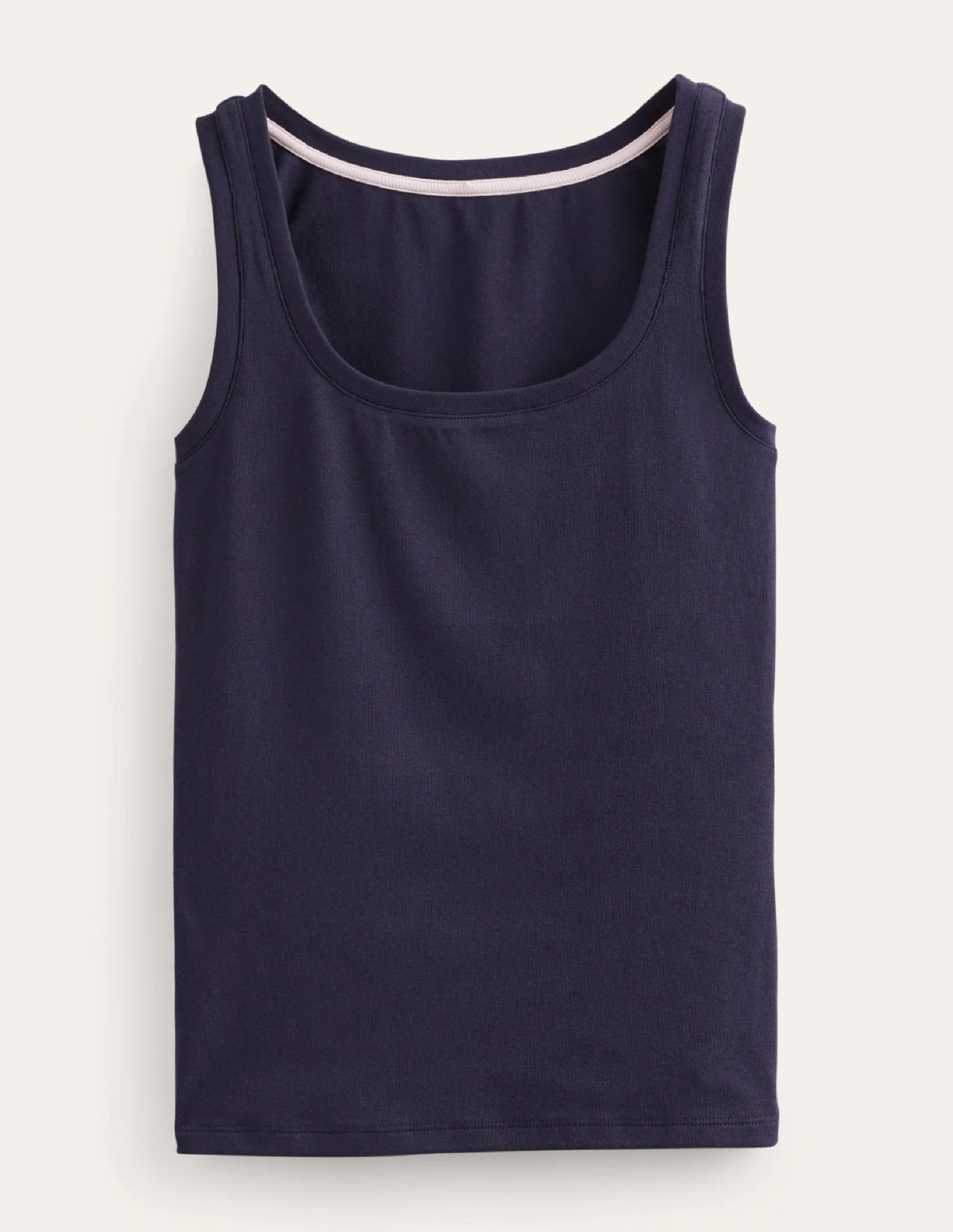 Basic-Top mit tiefem Rundhalsausschnitt-Aqua Marine Marl - Image 5