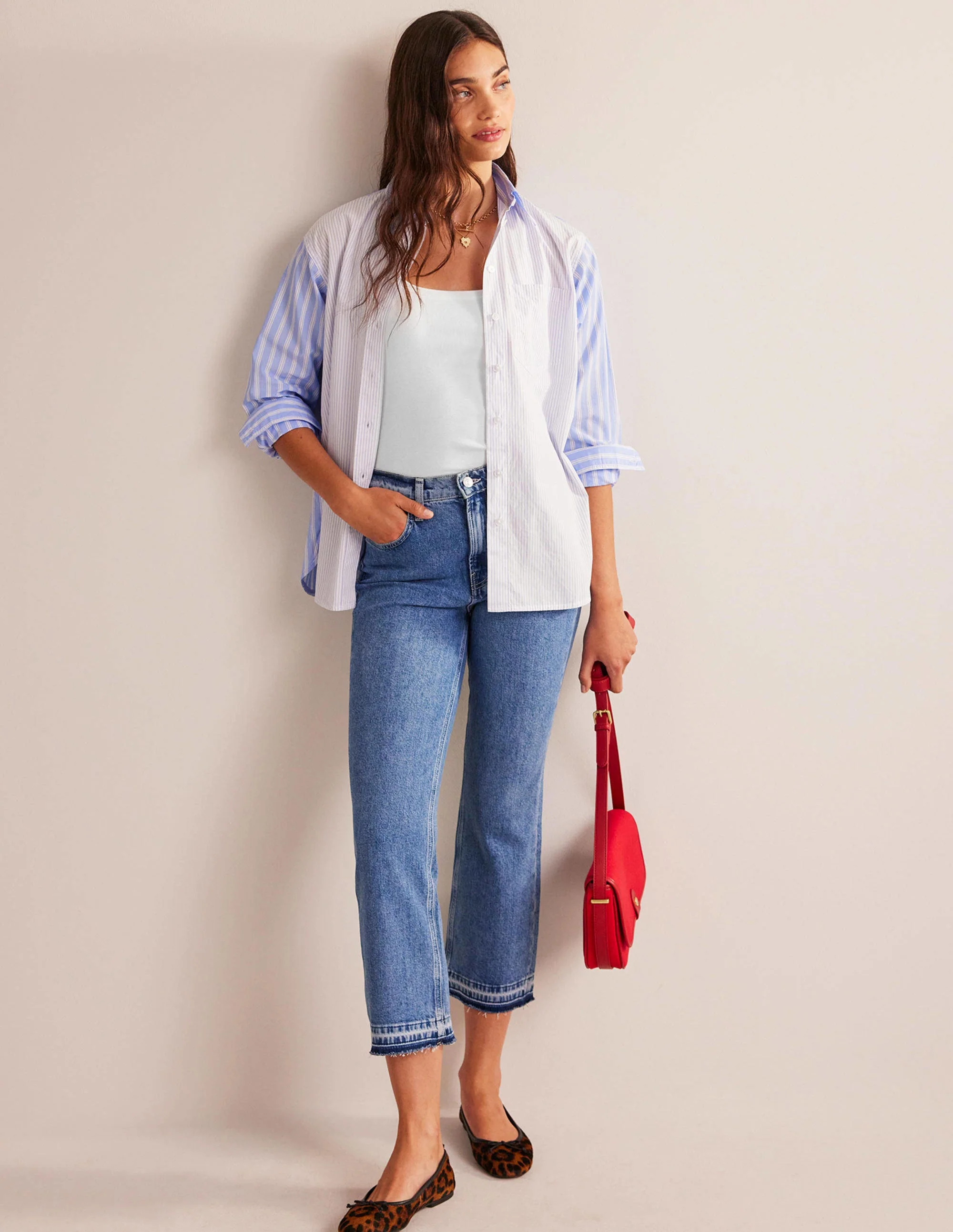 Basic-Top mit tiefem Rundhalsausschnitt-Weiß - Image 4