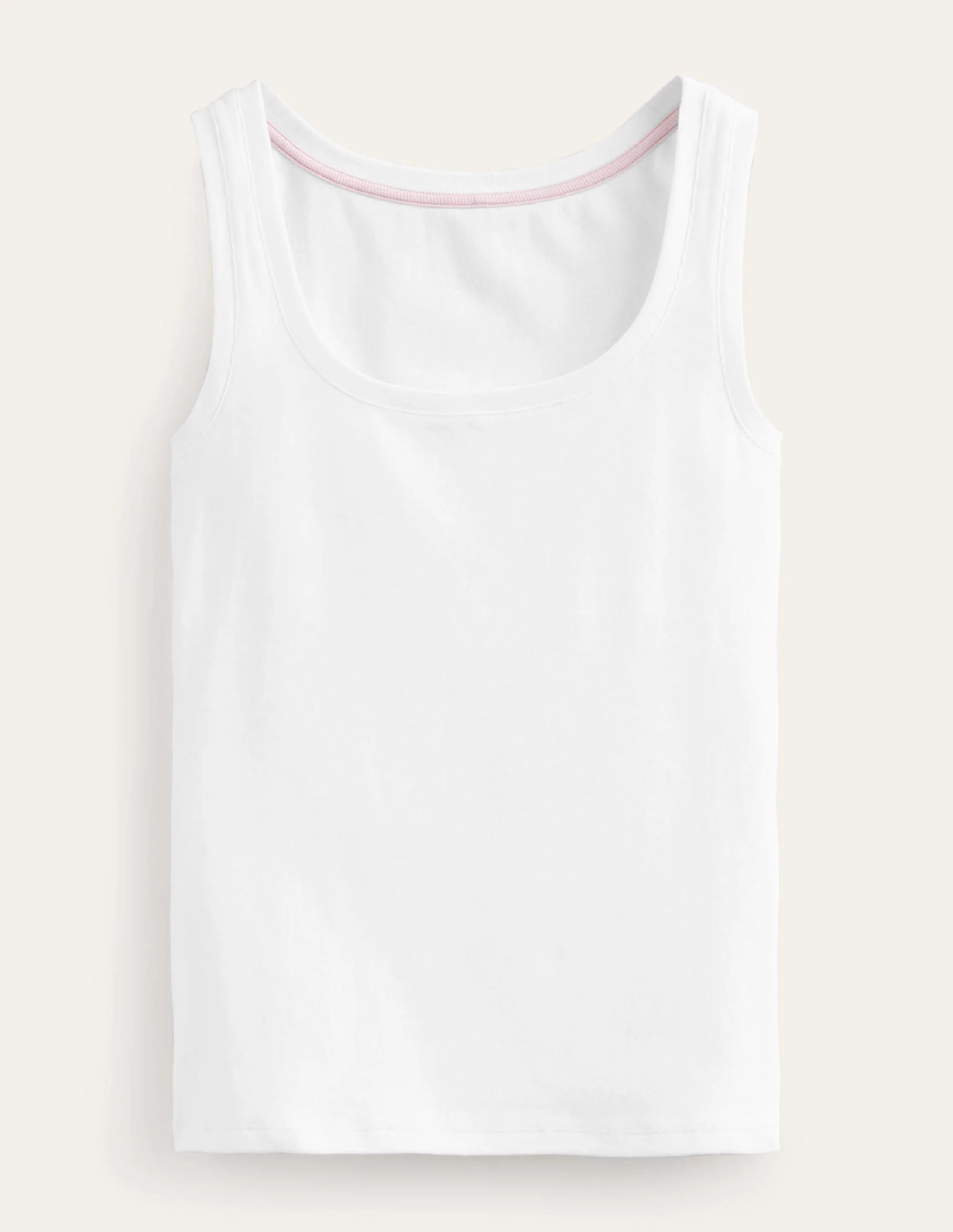 Basic-Top mit tiefem Rundhalsausschnitt-Weiß - Image 5