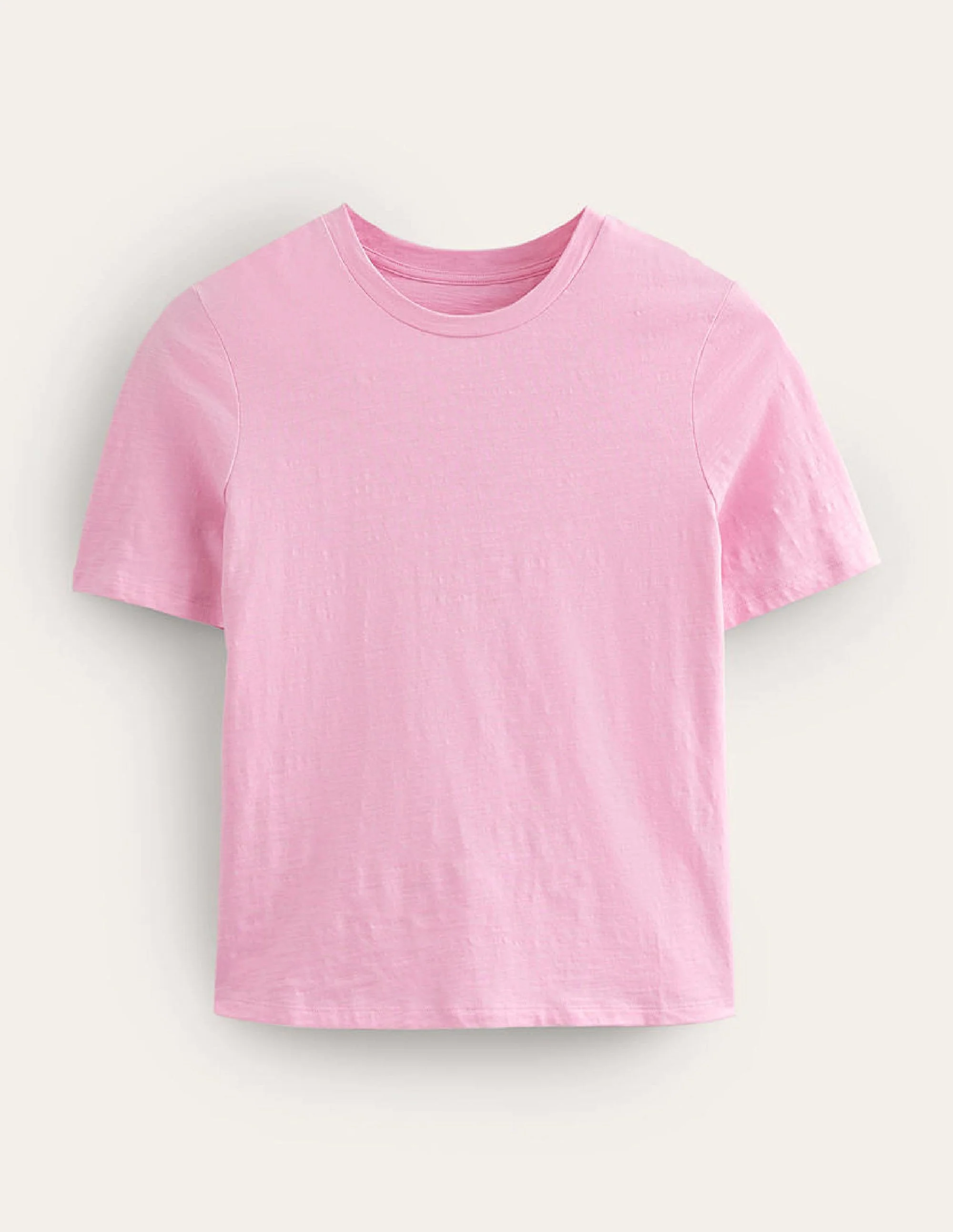 Baumwoll-T-Shirt mit Rundhalsausschnitt-Cameo-Rosa - Image 5