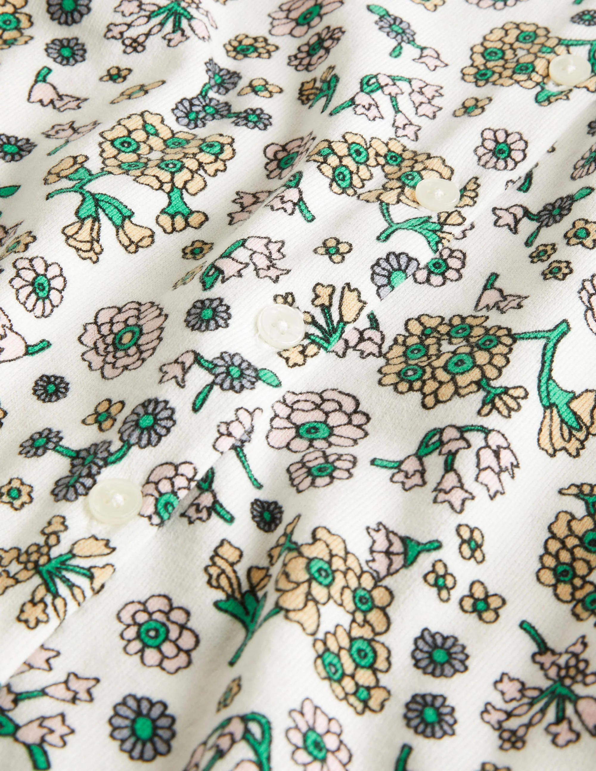 Baumwollcardigan mit Rundhalsausschnitt-Naturweiß, Filigranes Blumenmuster - Image 6