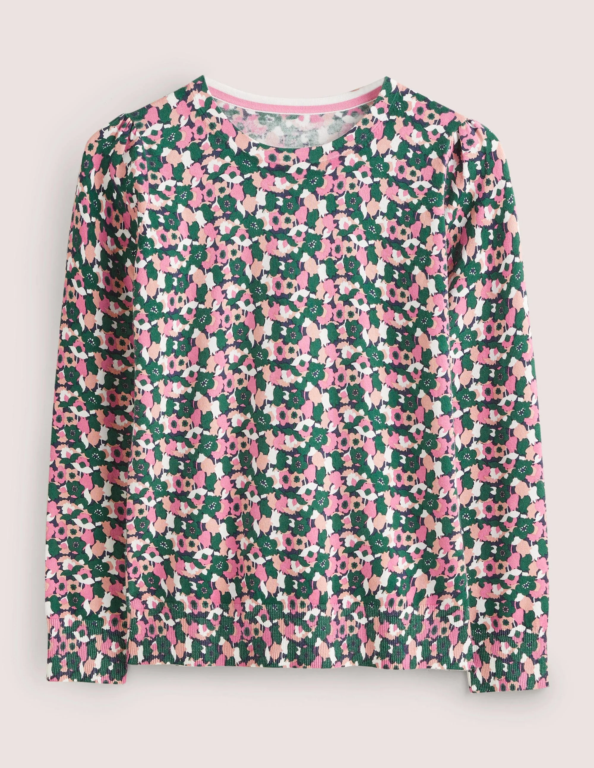 Baumwollpullover mit Rundhalsausschnitt-Wildrose, Tulpen - Image 7