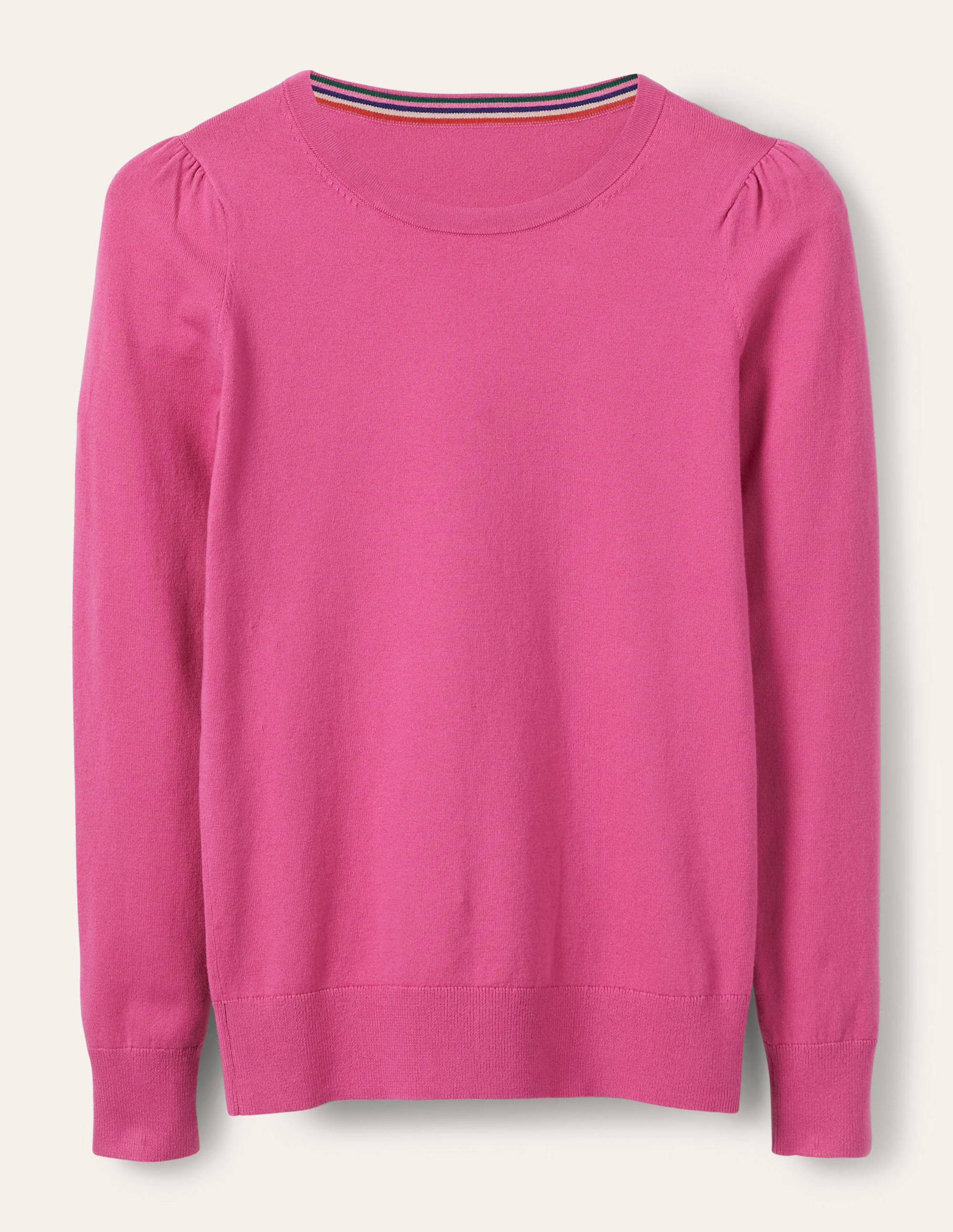 Baumwollpullover mit Rundhalsausschnitt-Zuckerstangenrosa - Image 5