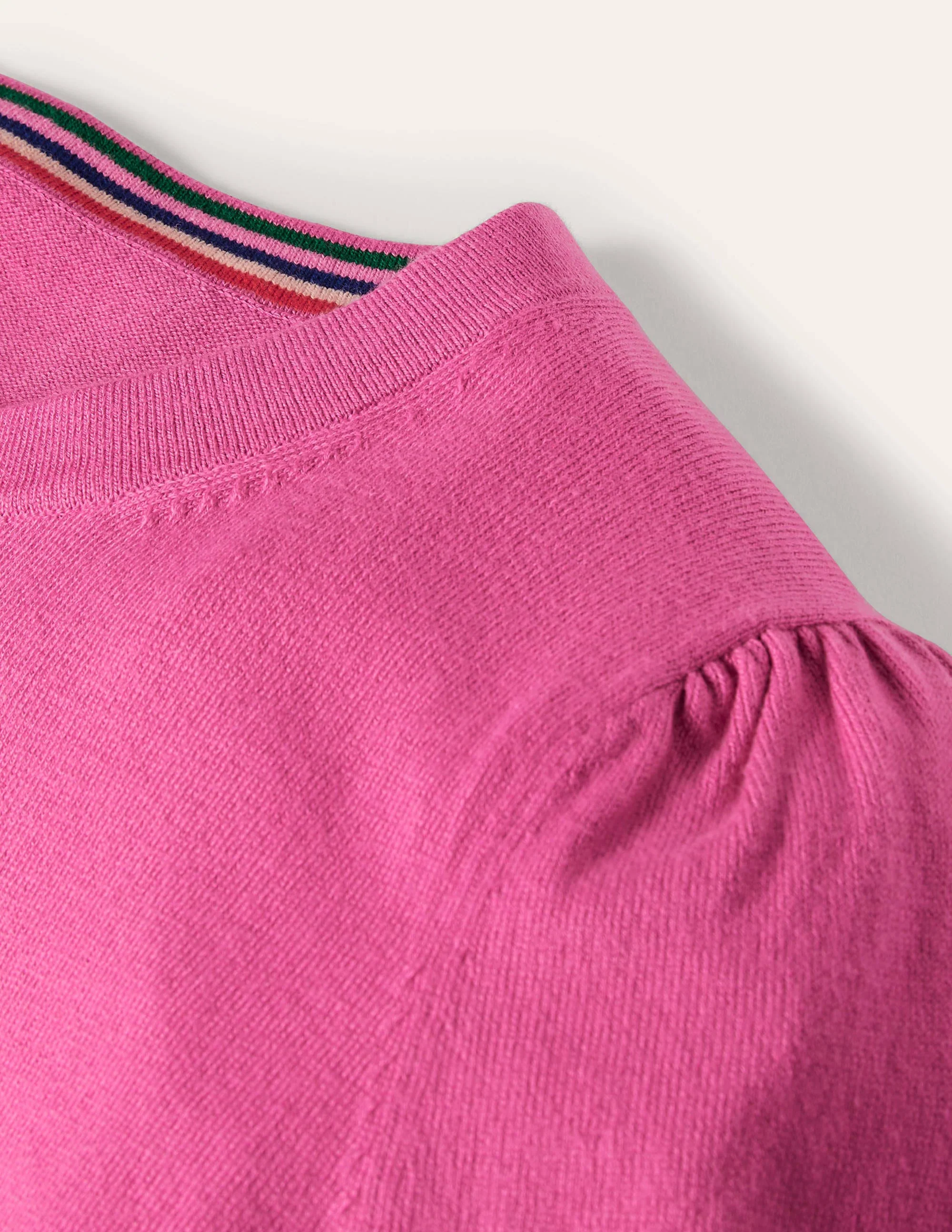 Baumwollpullover mit Rundhalsausschnitt-Zuckerstangenrosa - Image 6