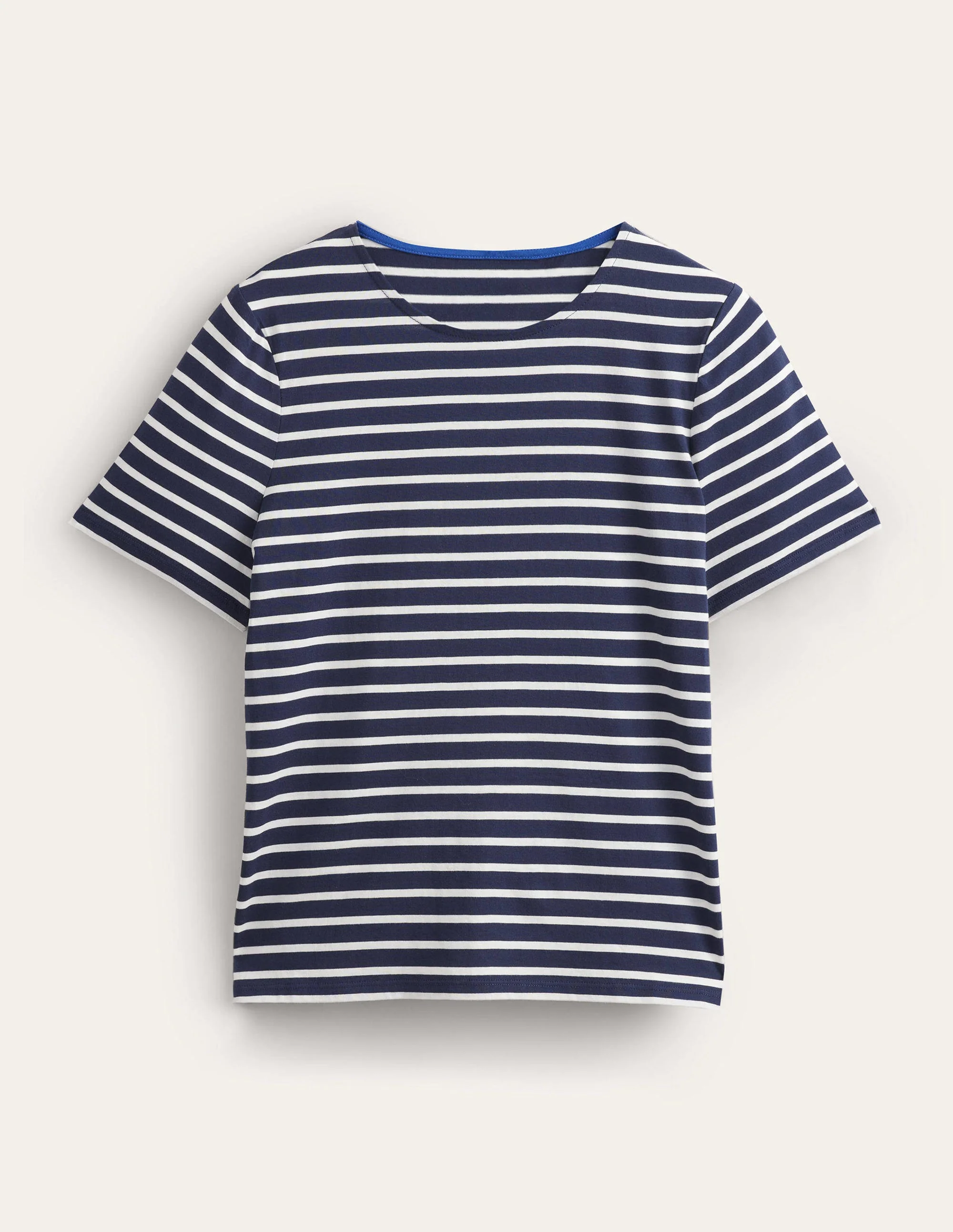 Bea Breton-Shirt mit kurzen Ärmeln-Marineblau, Naturweiß - Image 5