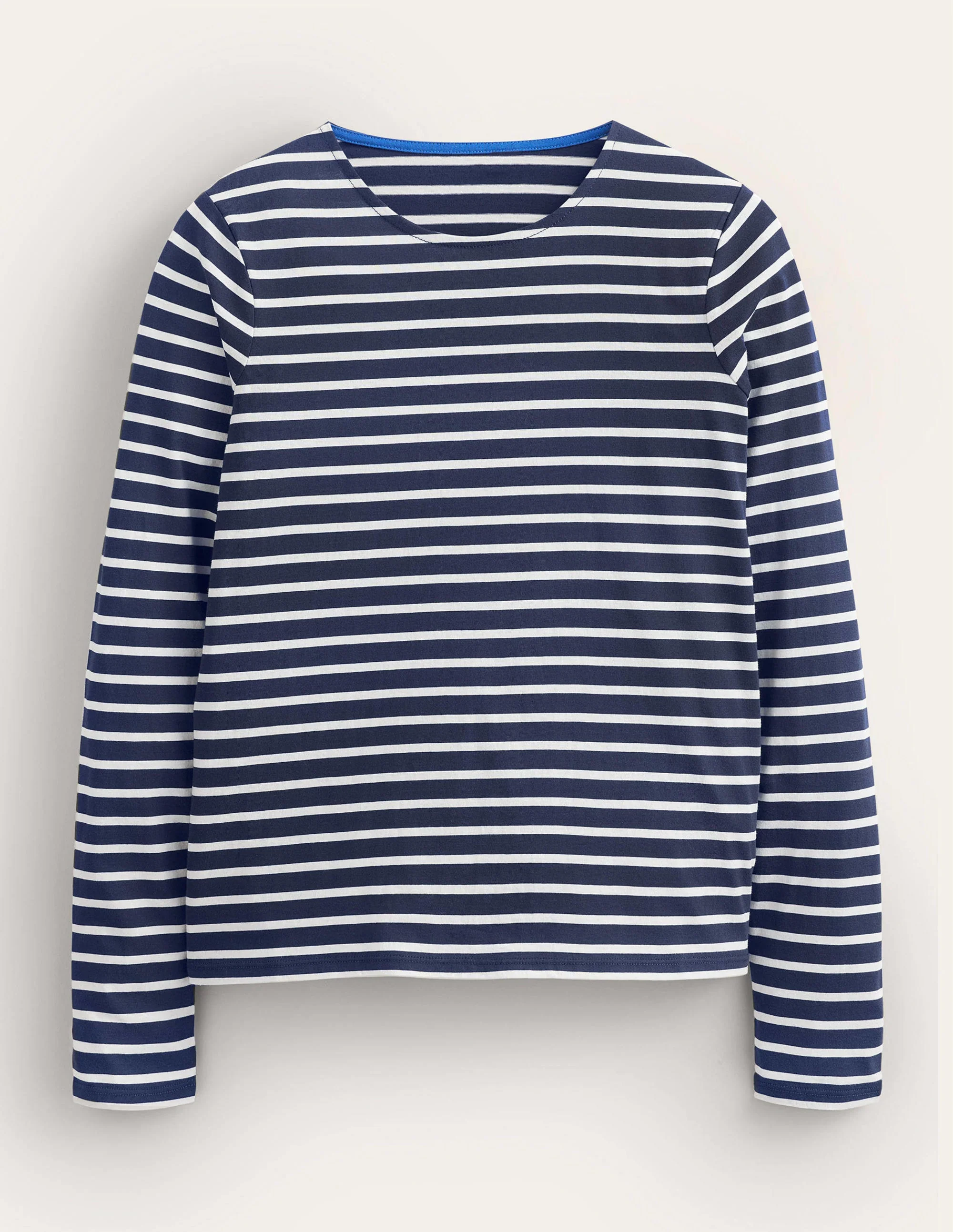 Bea Breton-Shirt mit langen Ärmeln-Marineblau, Naturweiß - Image 5