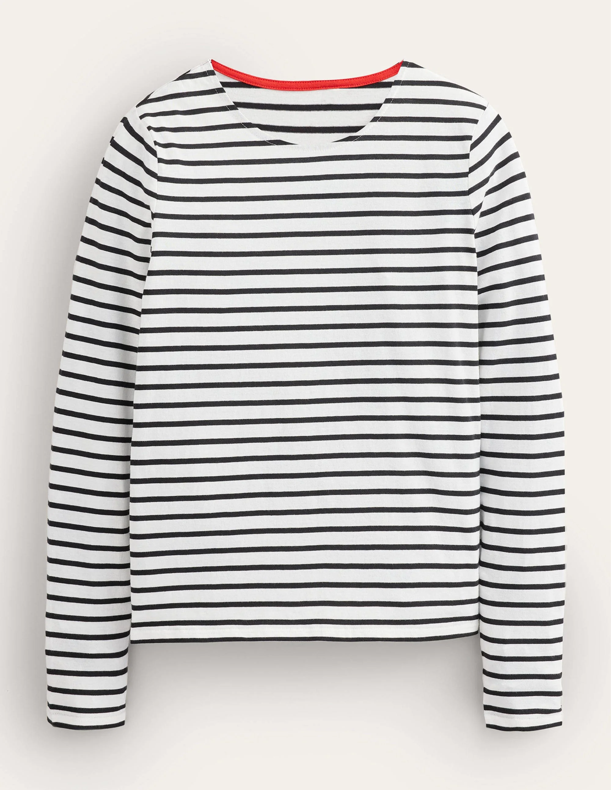Bea Breton-Shirt mit langen Ärmeln-Naturweiß, Schwarz - Image 5