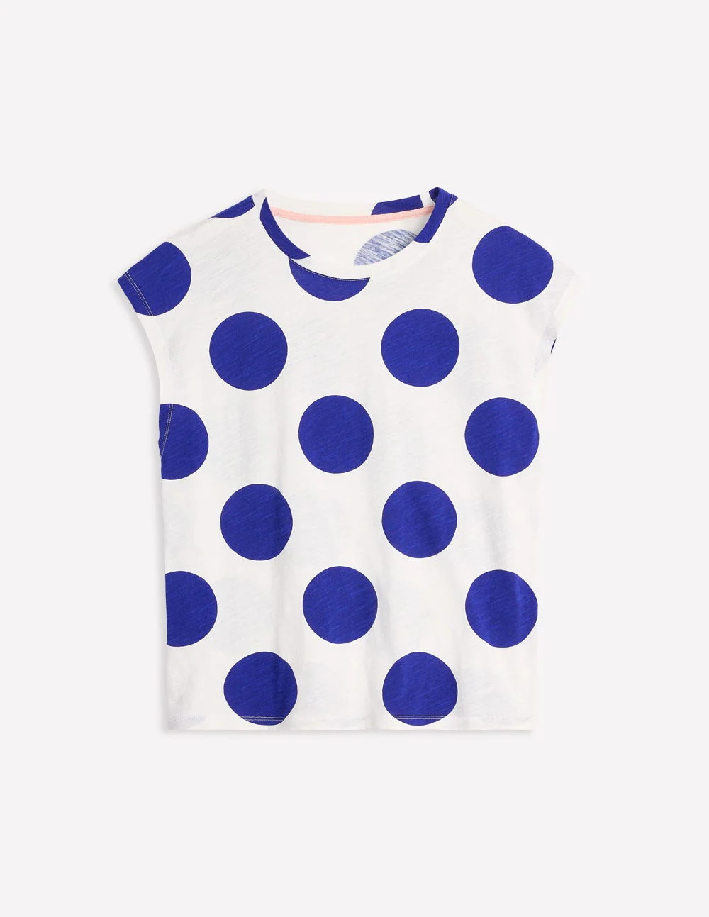 Bedrucktes T-Shirt mit Flammgarn-Leuchtendes Blau, Punkte - Image 5
