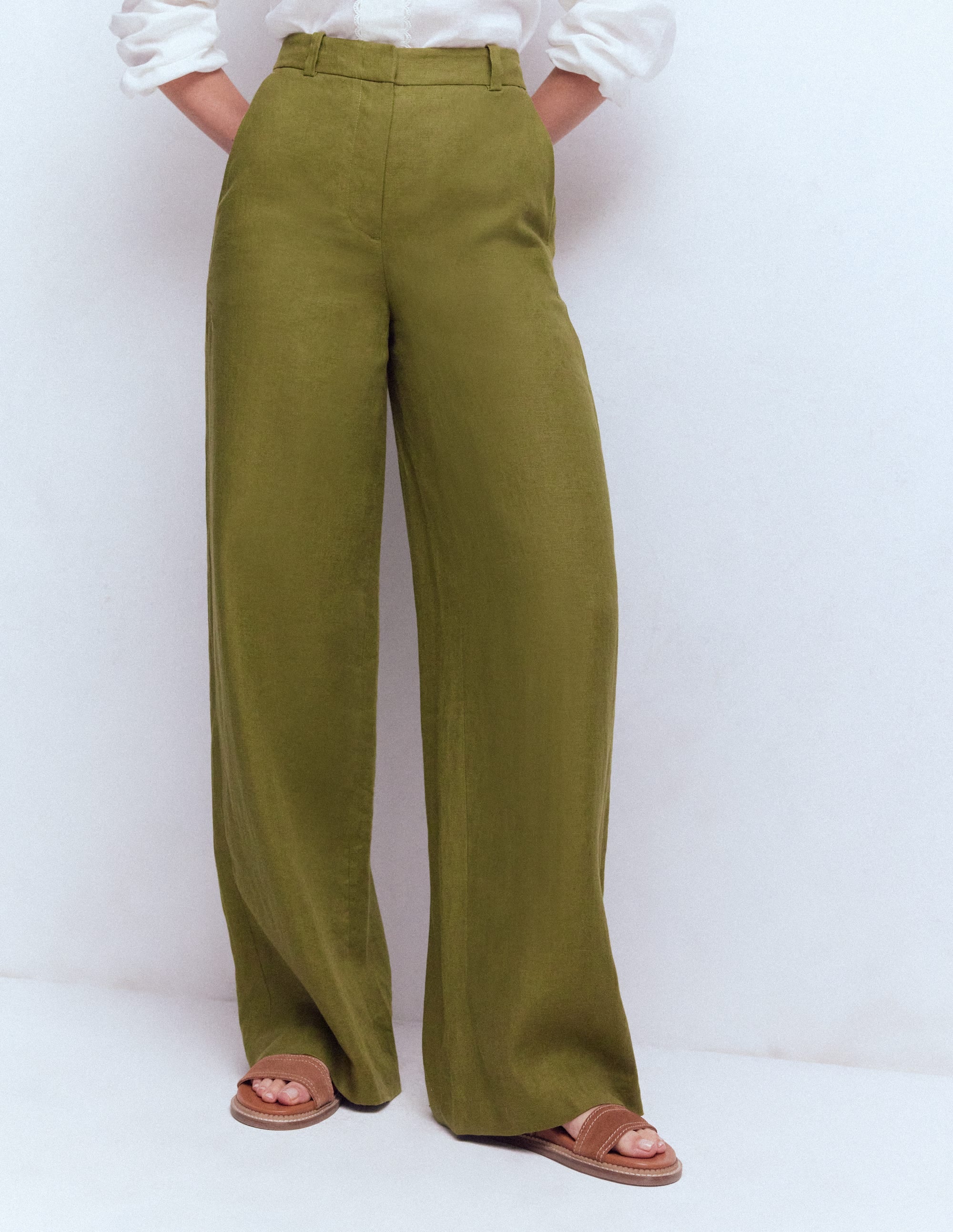 Belgravia Leinenhose-Olivgrün - Image 4