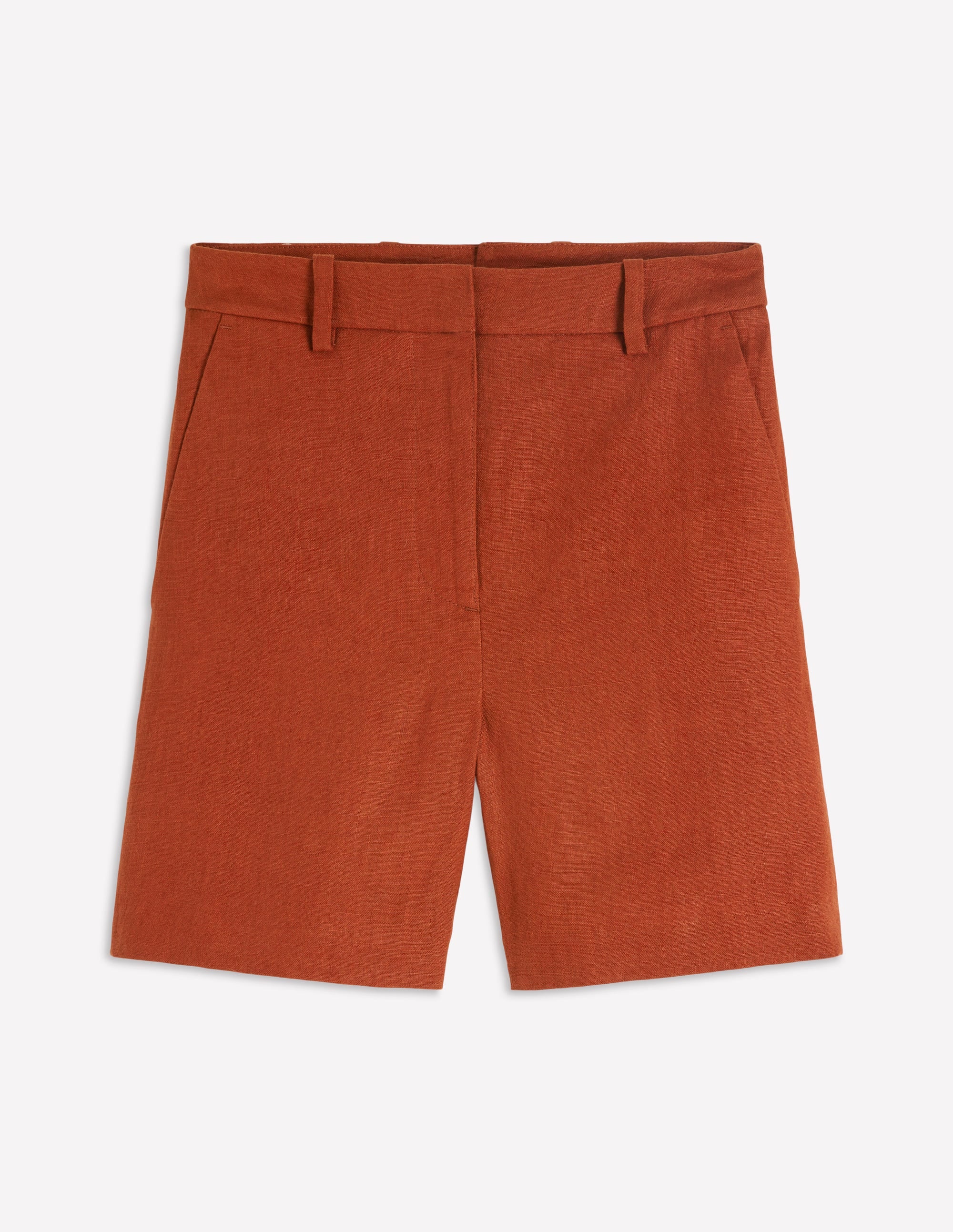 Belgravia Leinenshorts-Braun-Orange - Image 5