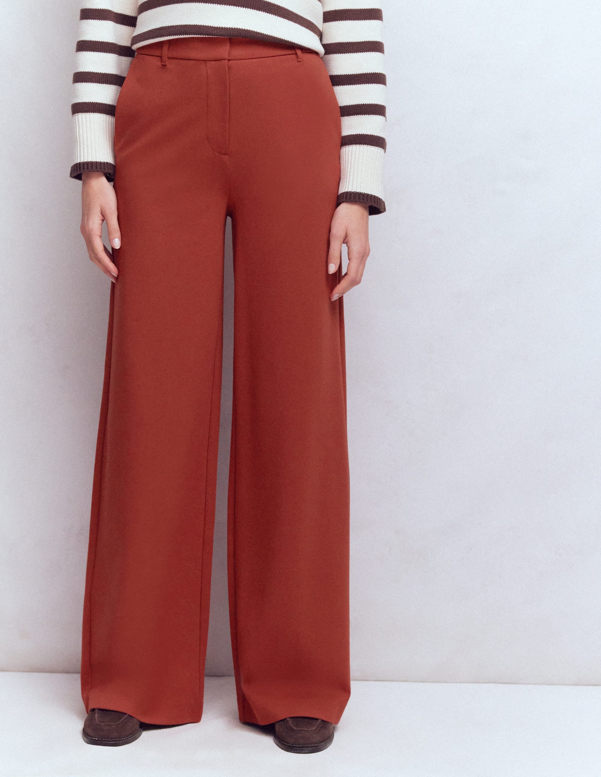 Belgravia Ponte-Hose-Braun-Orange - Image 4